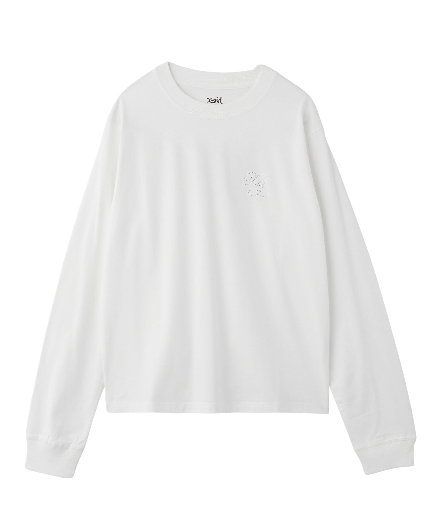 RHINESTONE COMBINATION LOGO L/S TEE