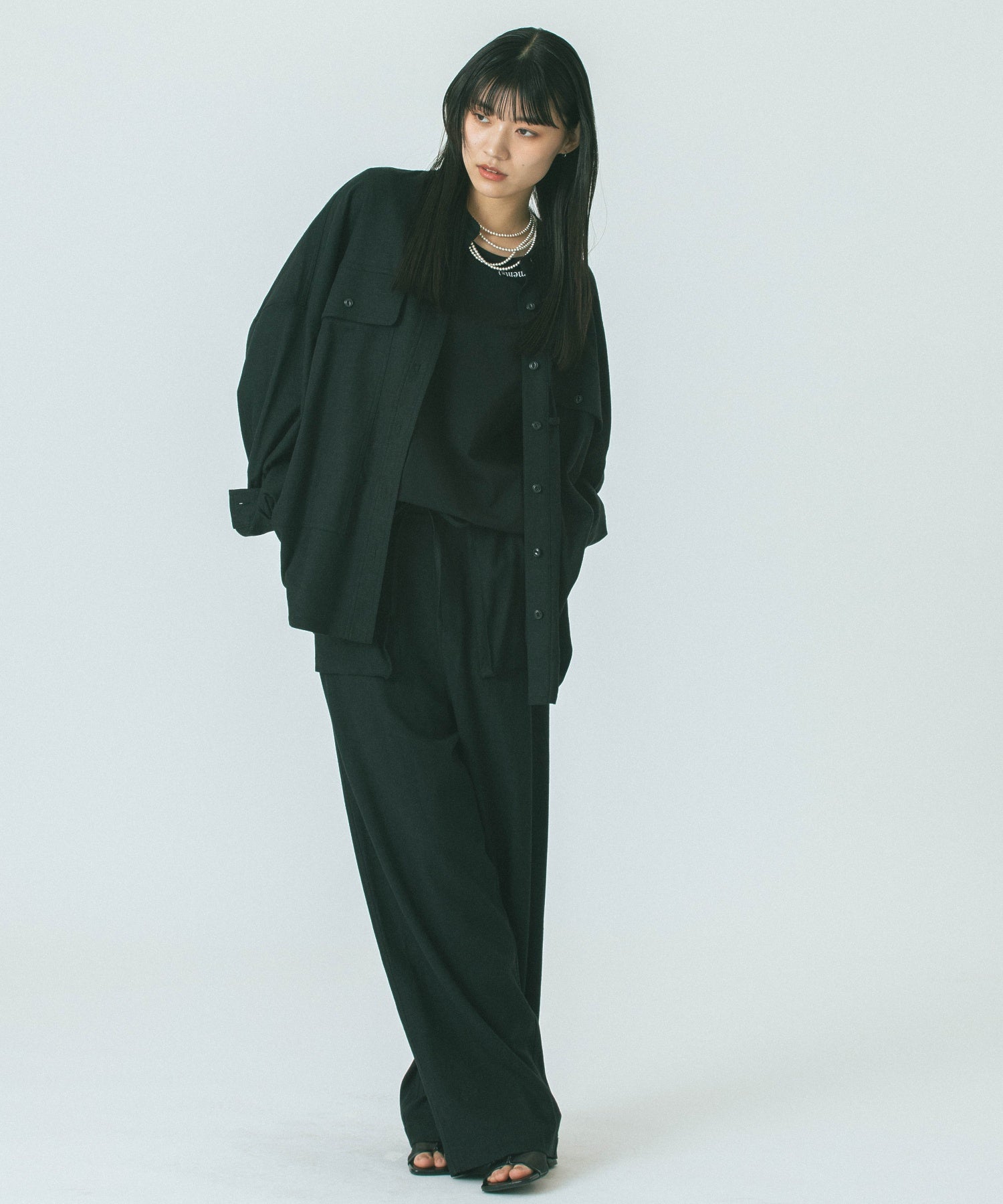 GENE HEAVENS/WORK POCKET BIG SHIRT