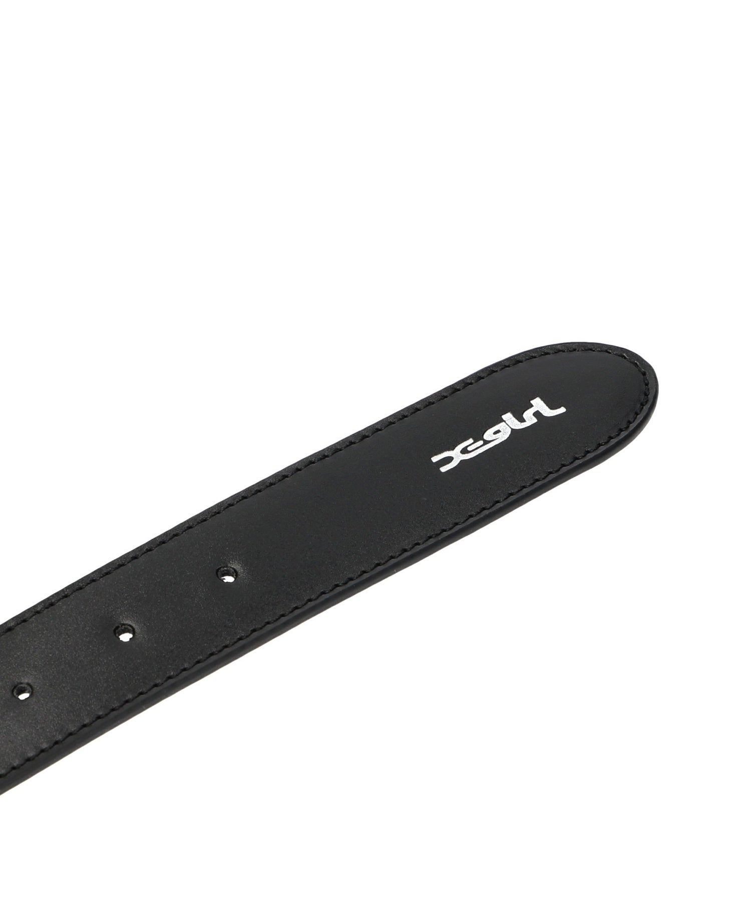 XG EMBLEM BUCKLE FAUX LEATHER BELT