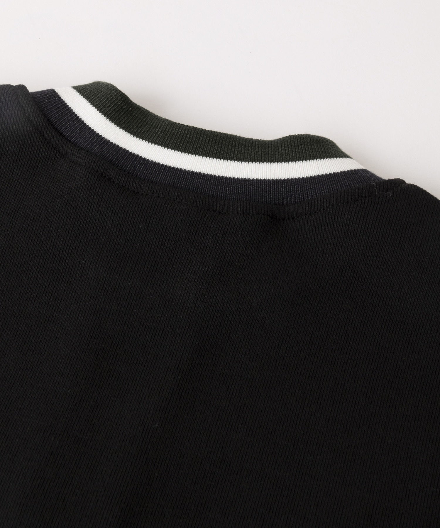 STRIPED RIB HALF ZIP TOP