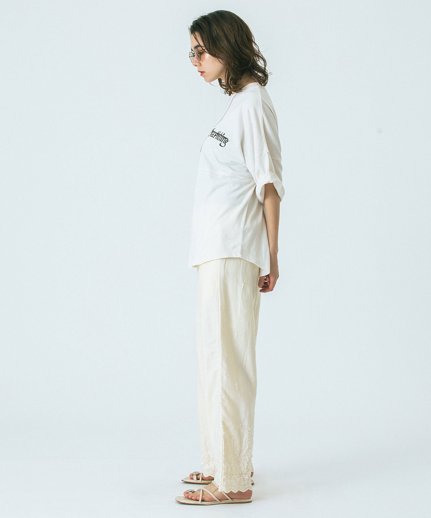 HLAADA for ROSE BUD/EMBROIDERY FOOT BALL TEE