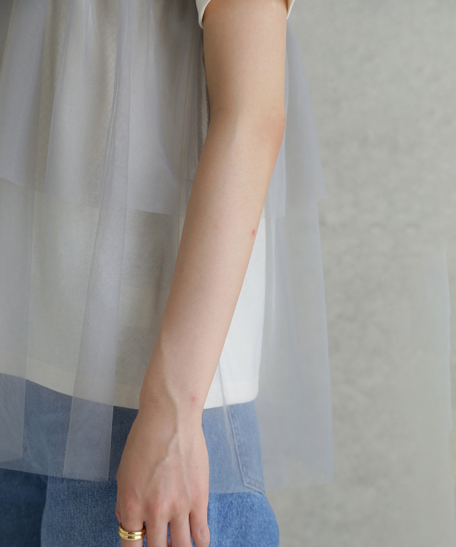 【WEB・一部店舗限定】チュールデザイントップス