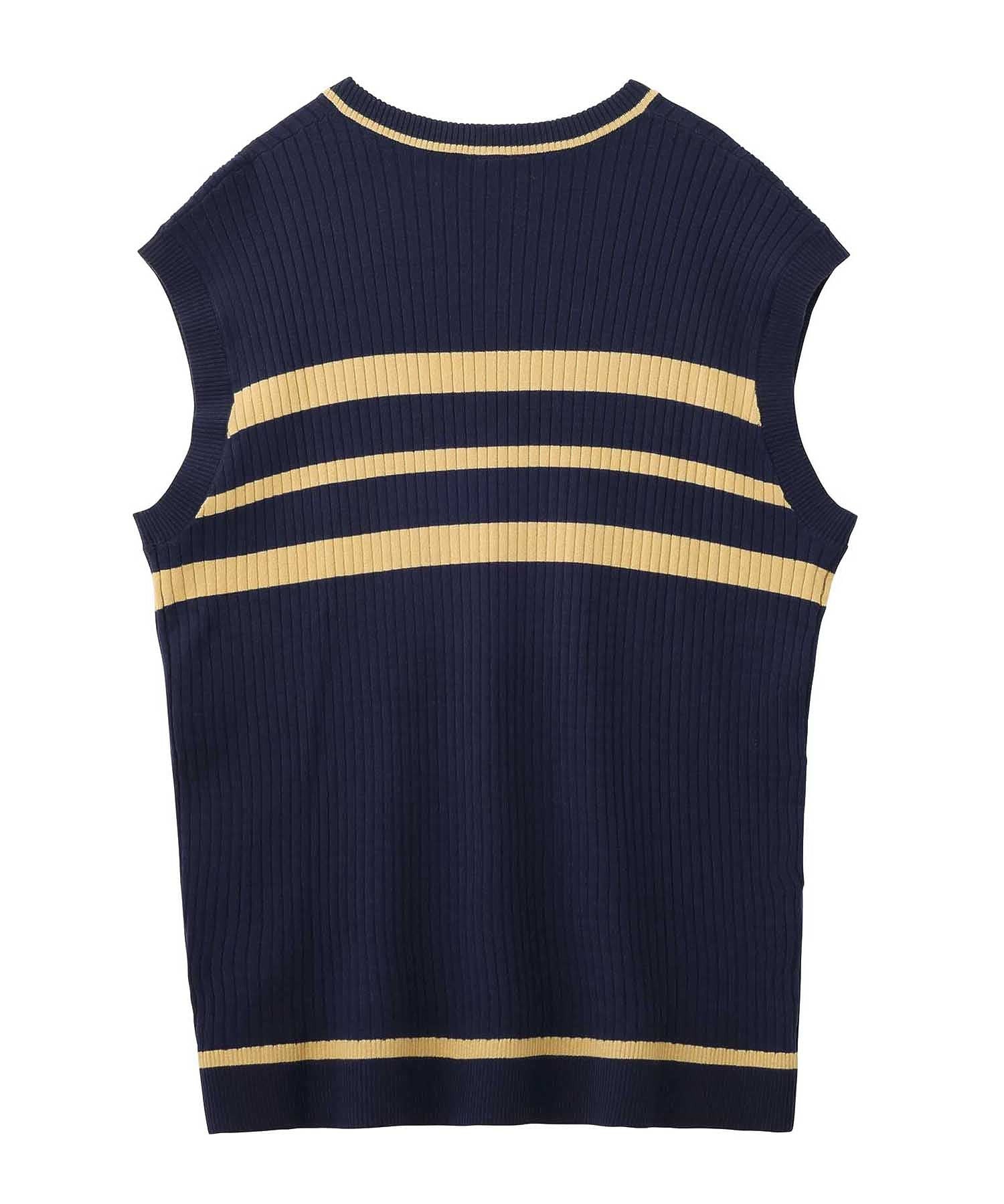 BICOLOR STRIPED KNIT VEST X-girl