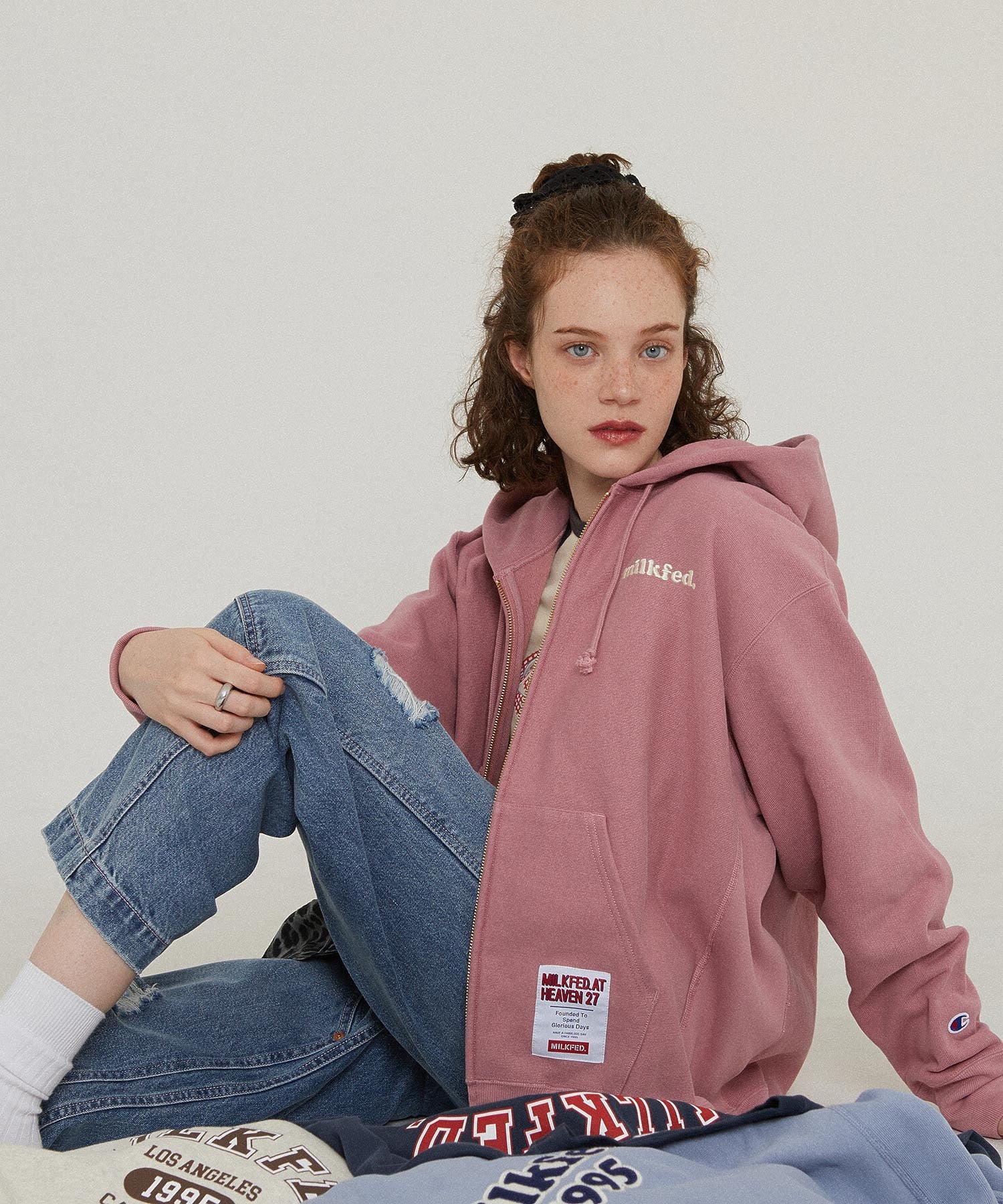 MILKFED.×CHAMPION SWEAT ZIP HOODIE