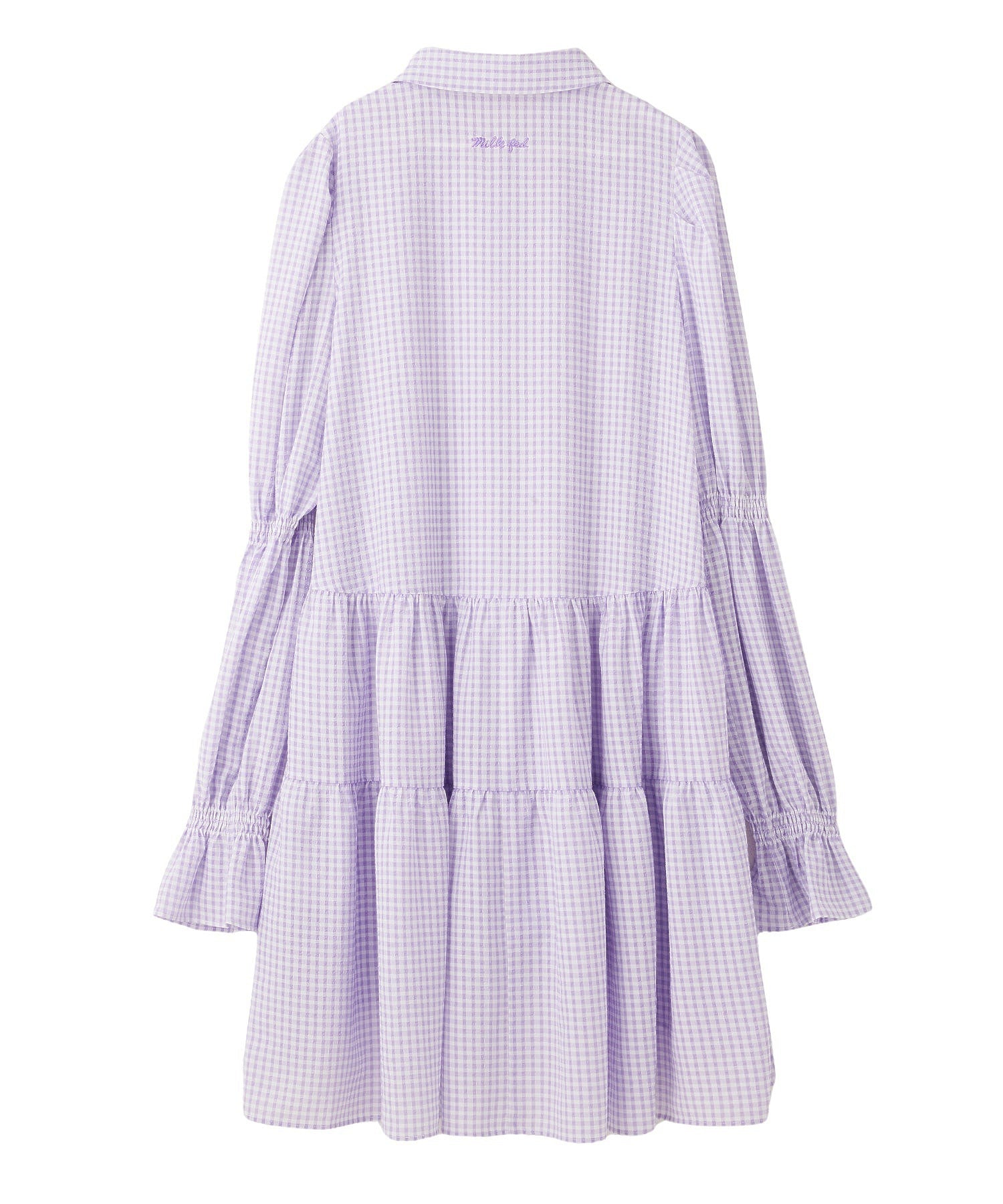 GINGHAM CHECK TIERED DRESS MILKFED.