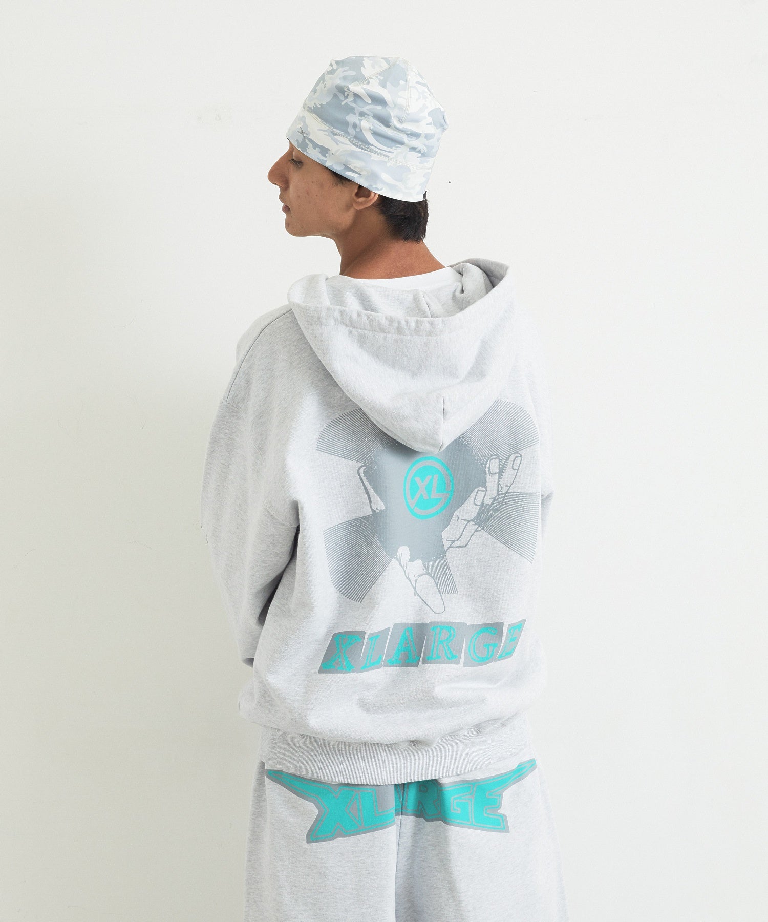 MULTI LOGO ZIP HOODED SWEATSHIRT