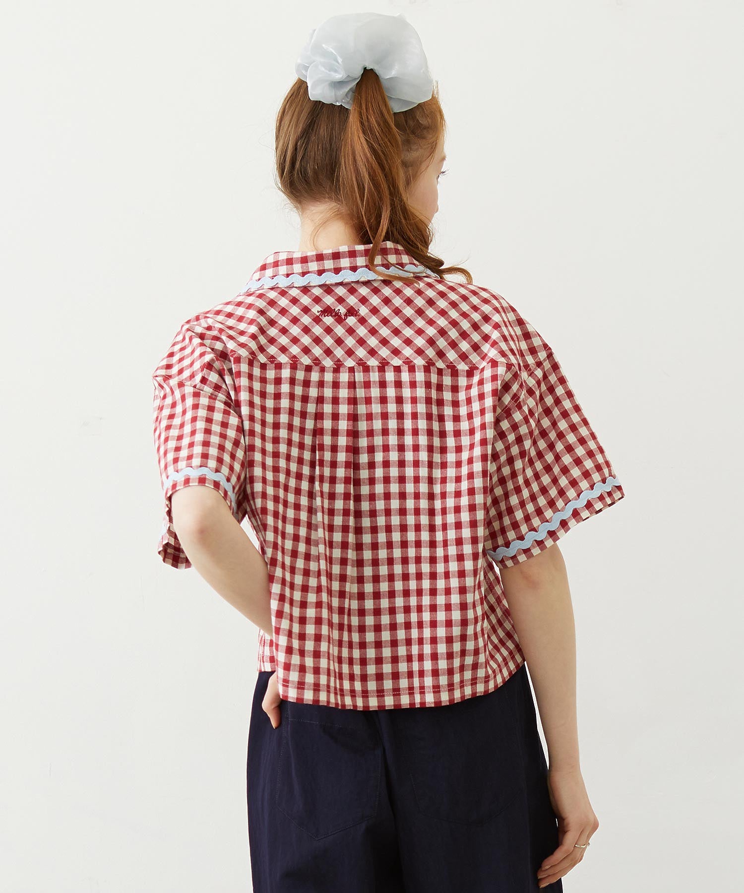 TRIMMED GINGHAM CHECK SHIRT