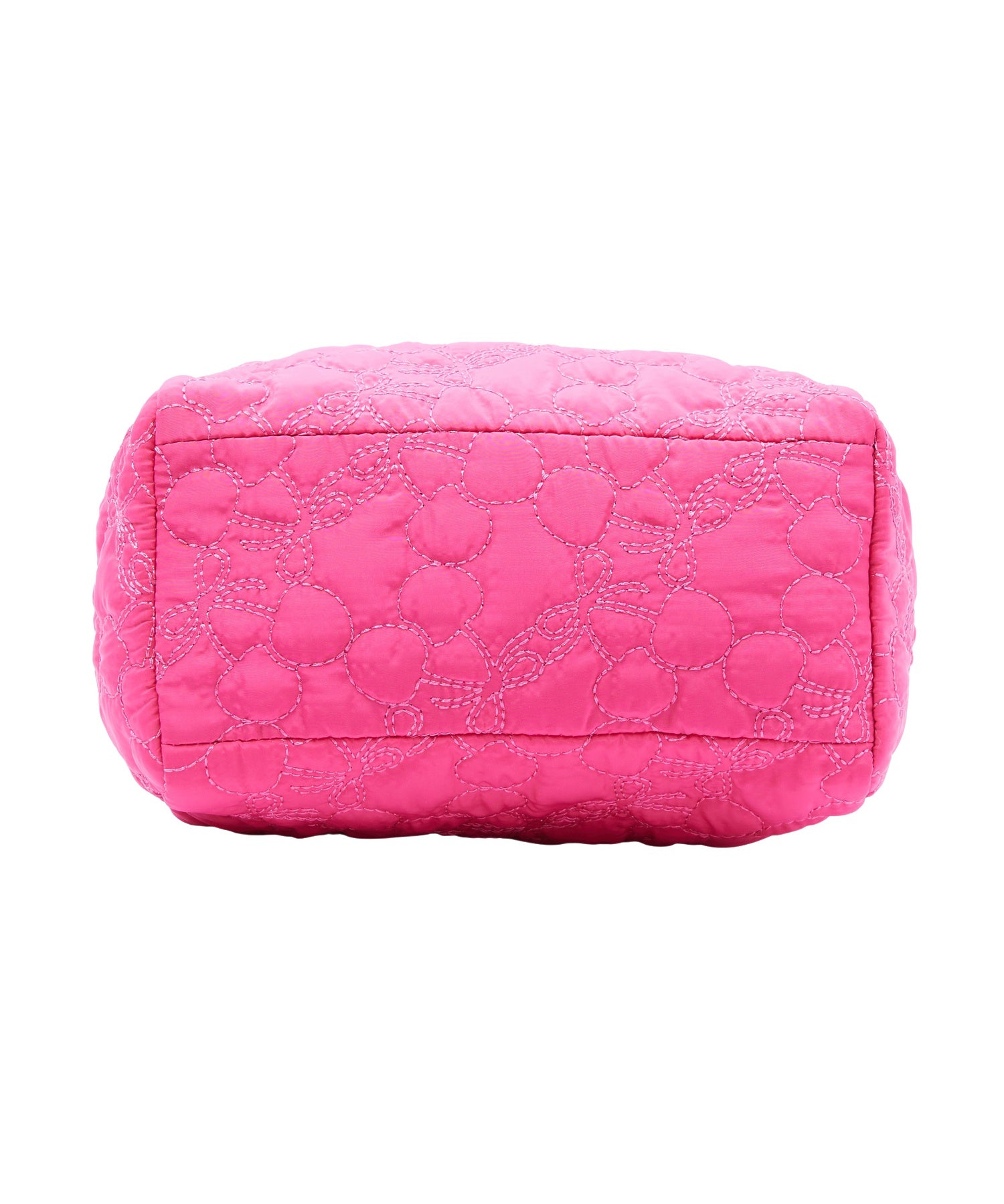 CHERRY QUILTED FUR HANDLE BAG