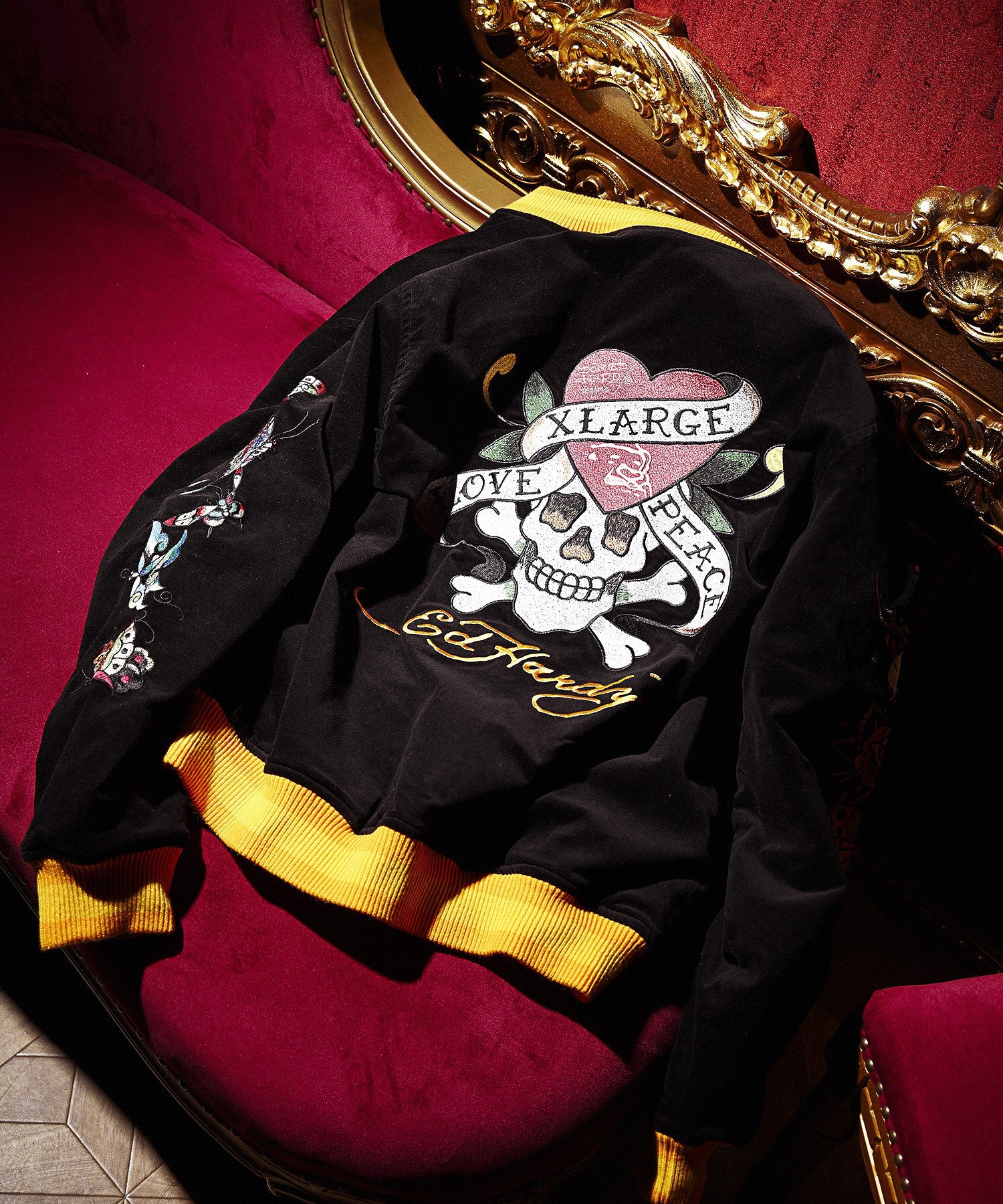 XLARGE×ED HARDY REVERSIBLE SOUVENIR JACKET