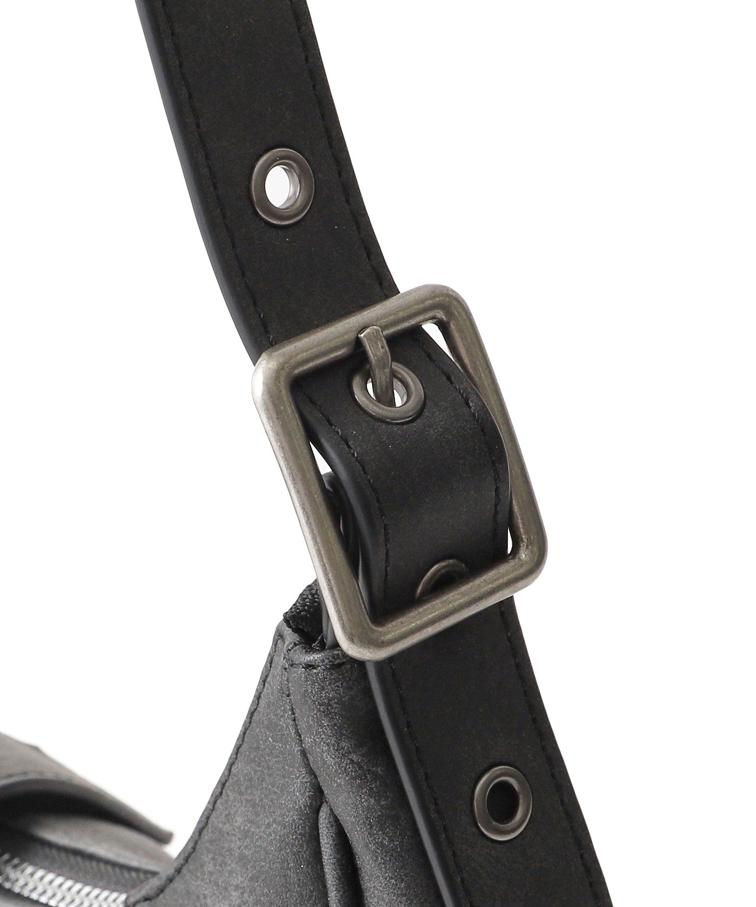 DISTRESSED FAUX LEATHER BELT HAND BAG