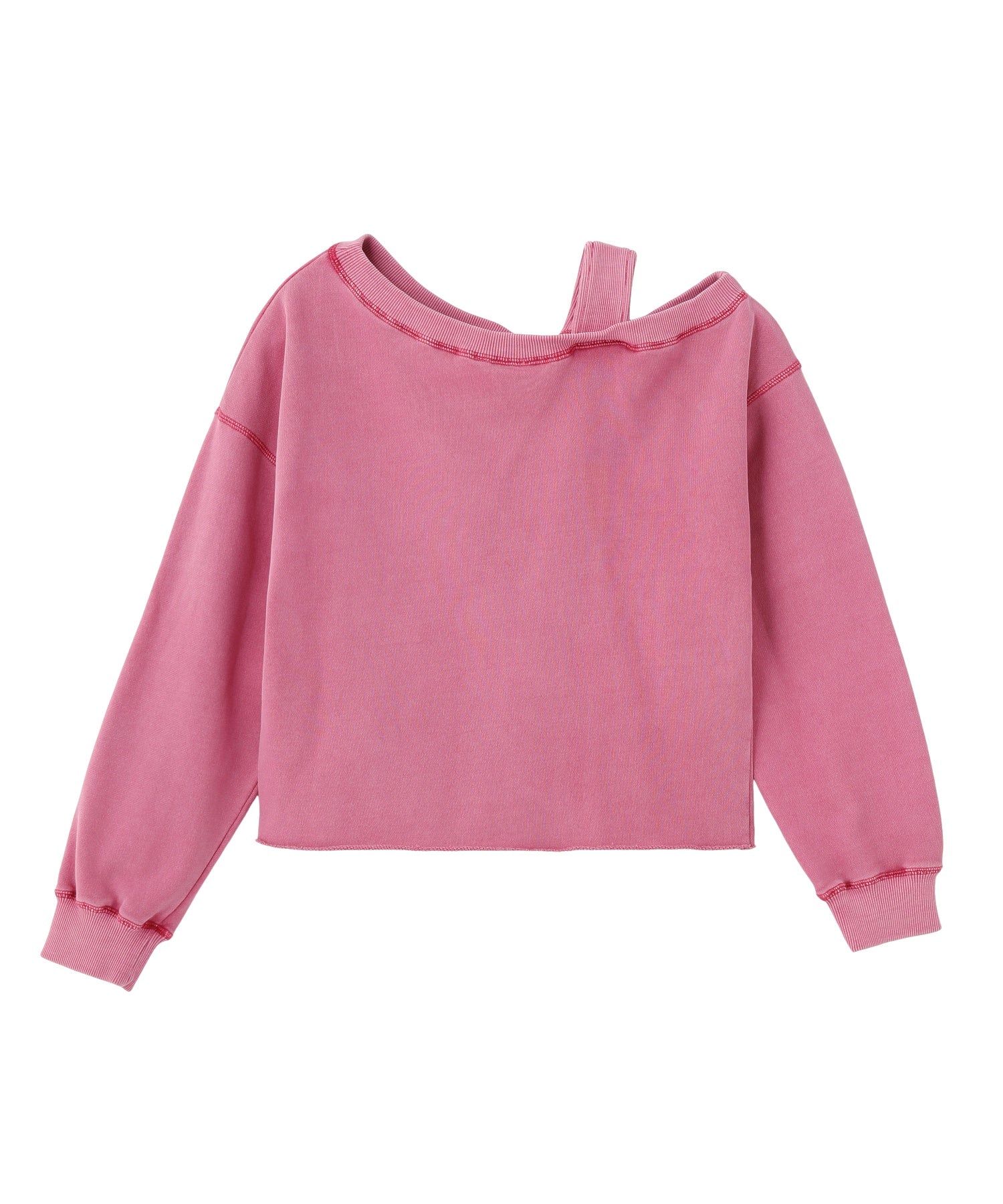 FADED LAYERED SHOULDER SWEAT TOP