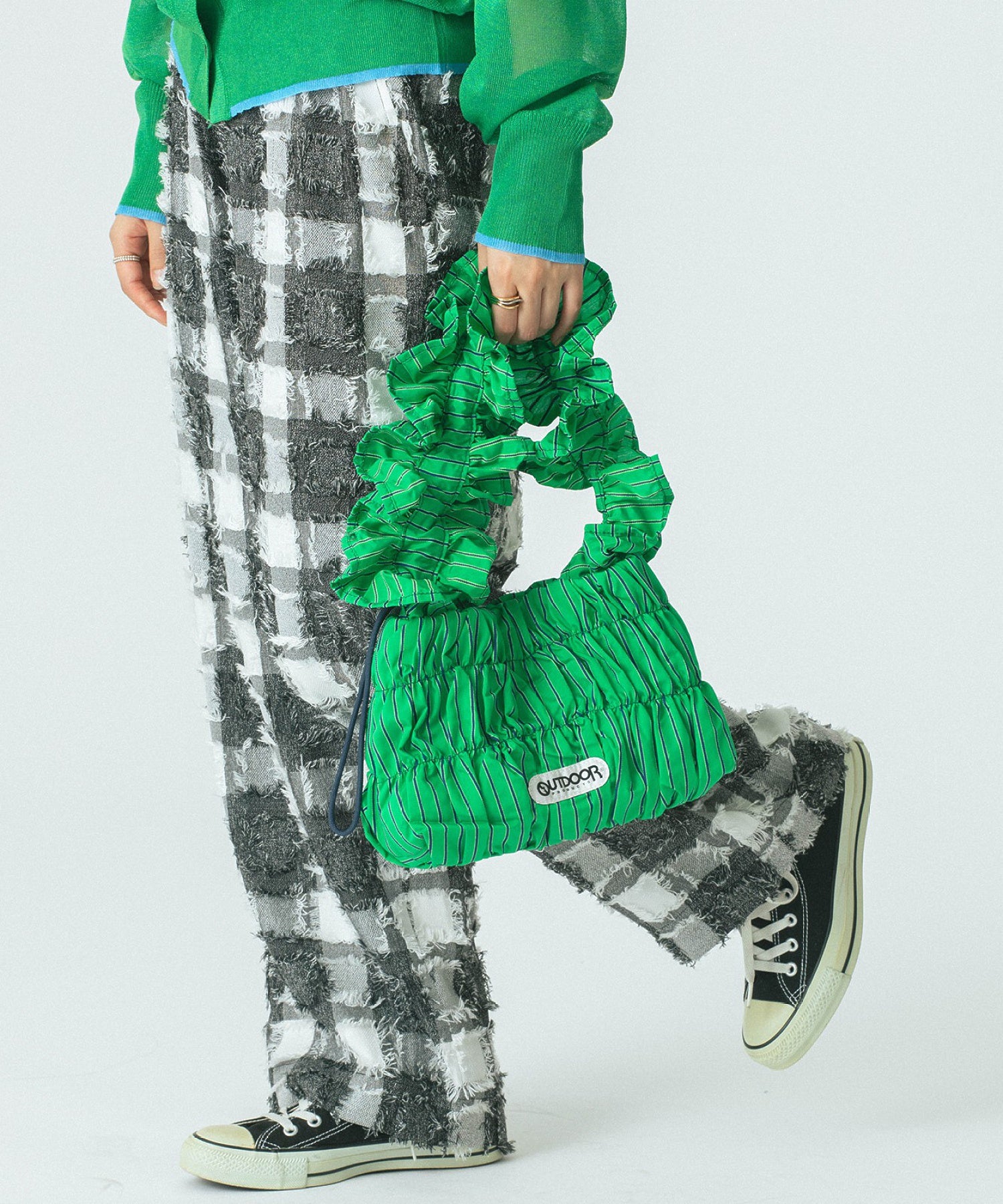 OUTDOOR PRODUCTS/STRIPE FRILL SHOULDER