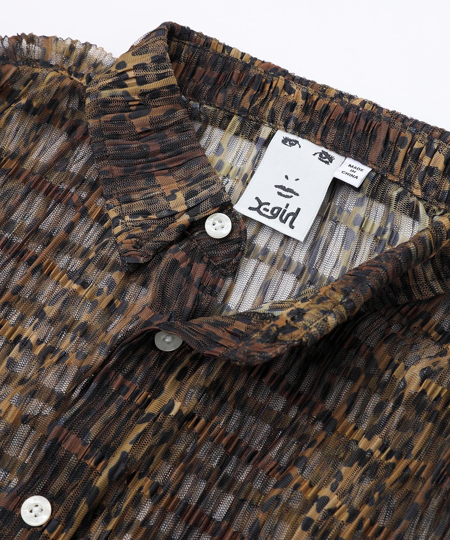 PLEATED SHEER SHIRT X-girl