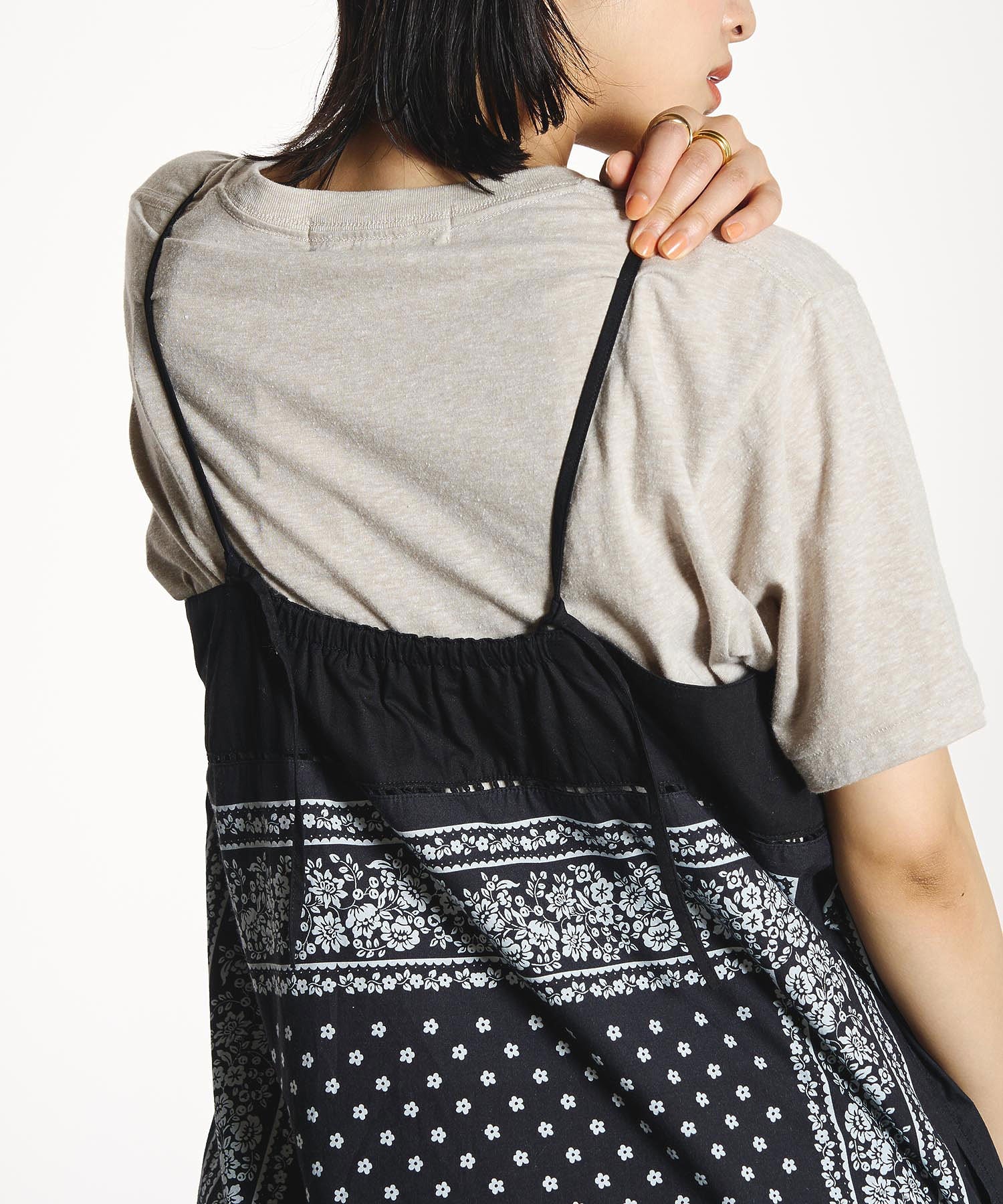 【ROSE BUD別注】INDIA IS BEAUTIFUL/BLACK BANDANA DRESS