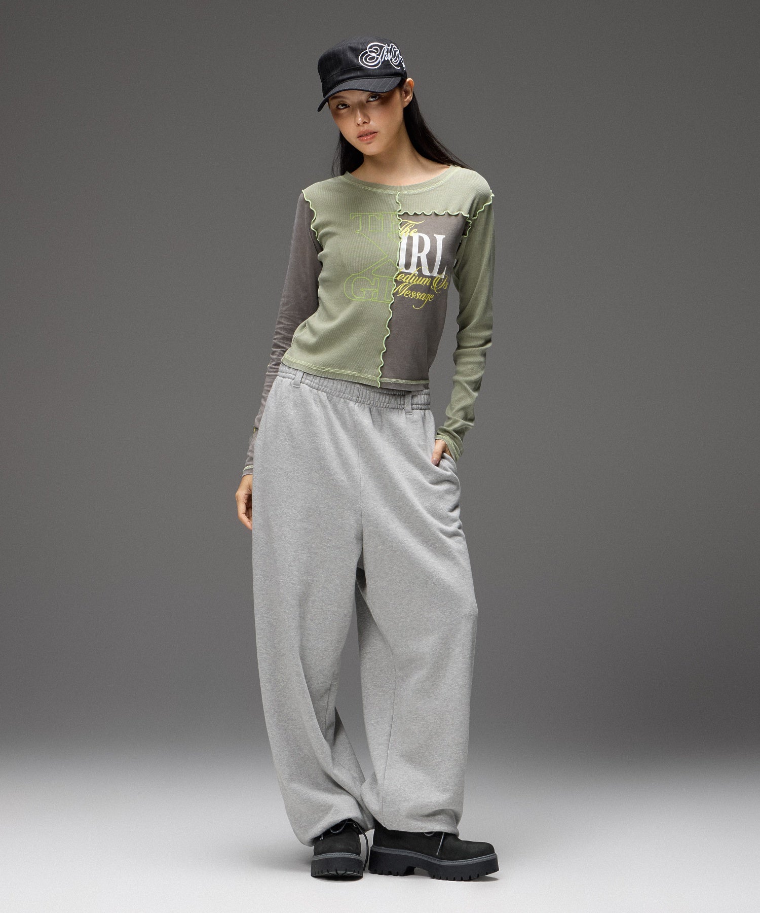 FADED REMAKE STYLE L/S COMPACT TOP