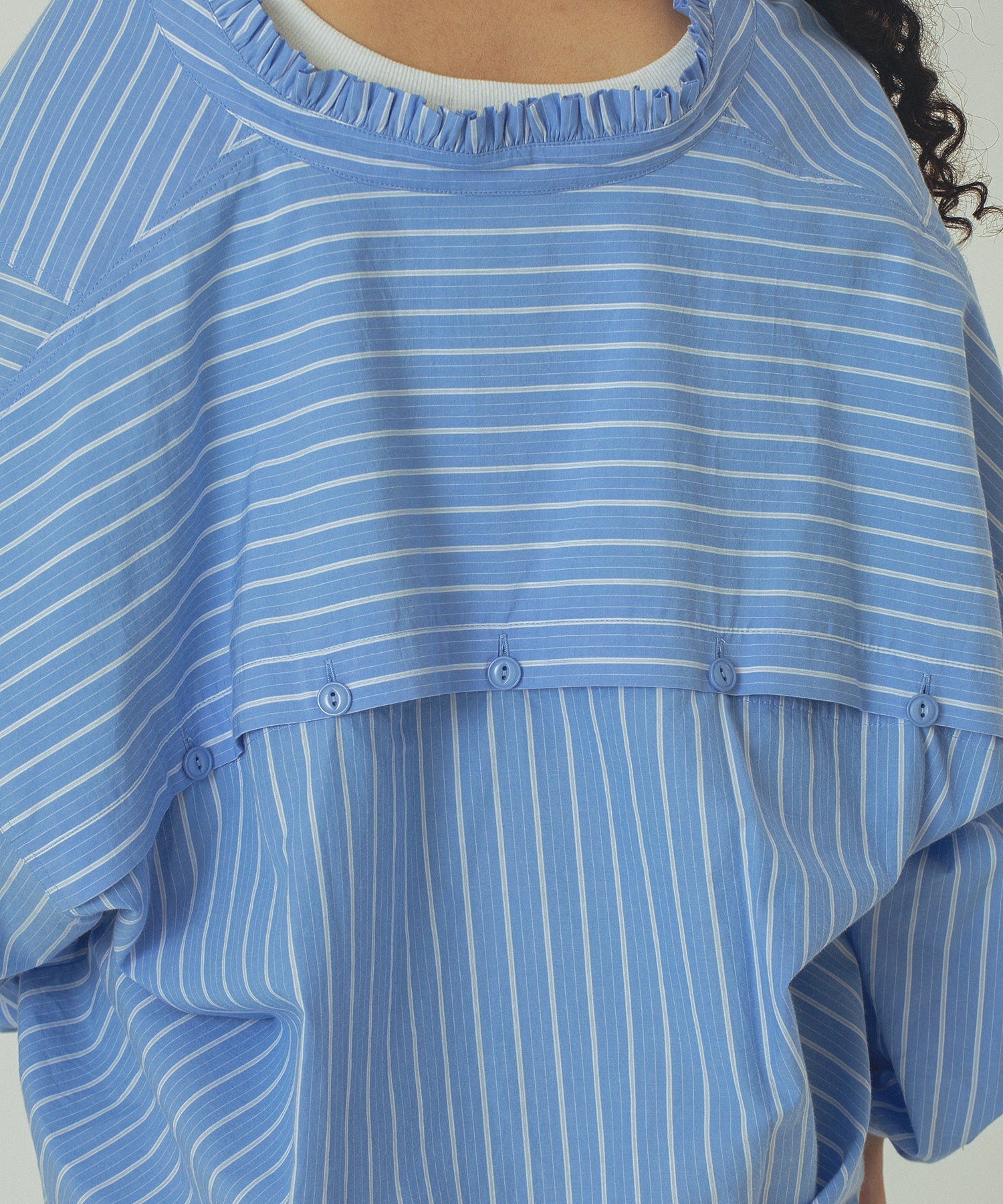 GENE HEAVENS/BACK OPEN STRIPE SHIRT