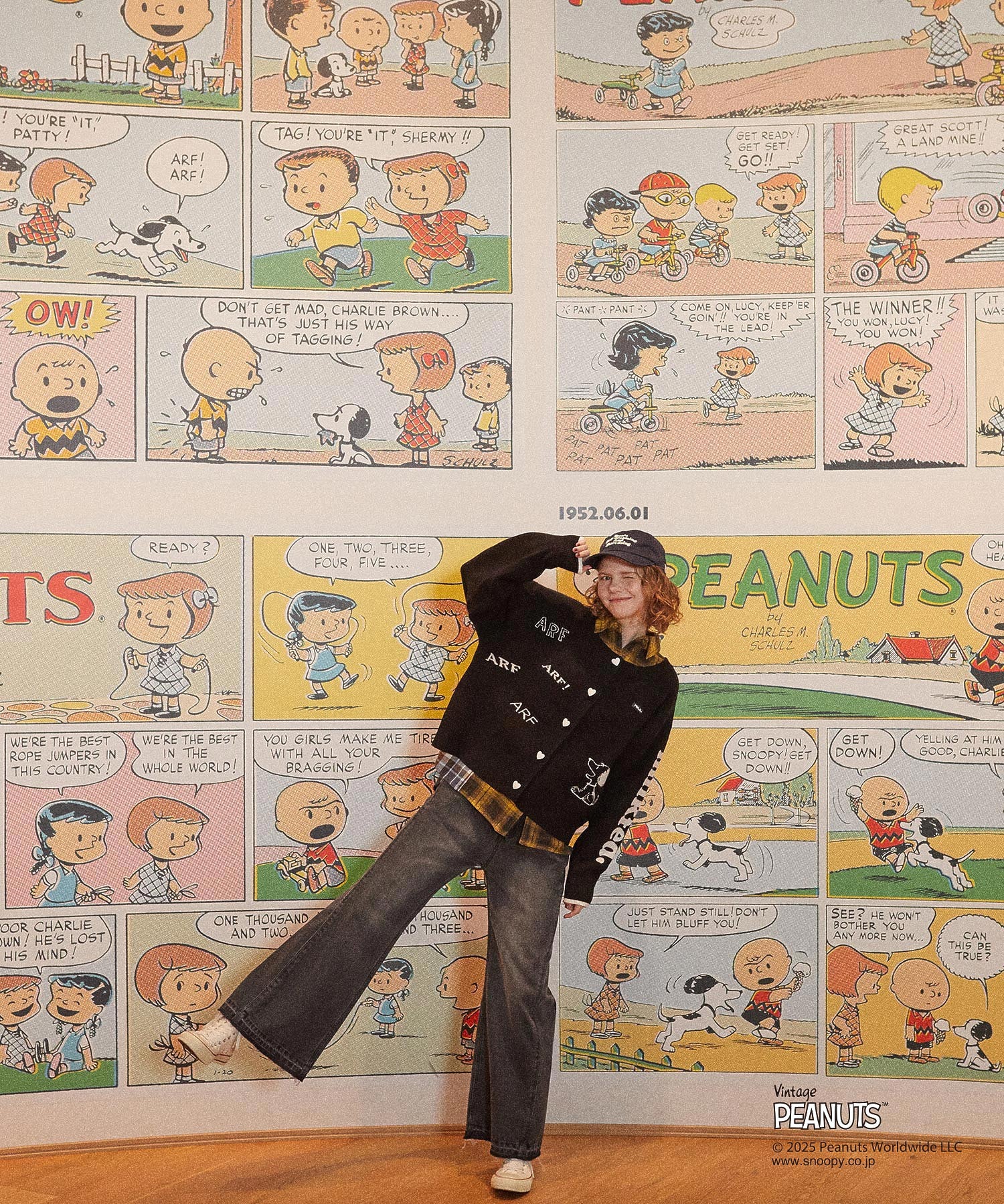 MILKFED. × PEANUTS KNIT CARDIGAN