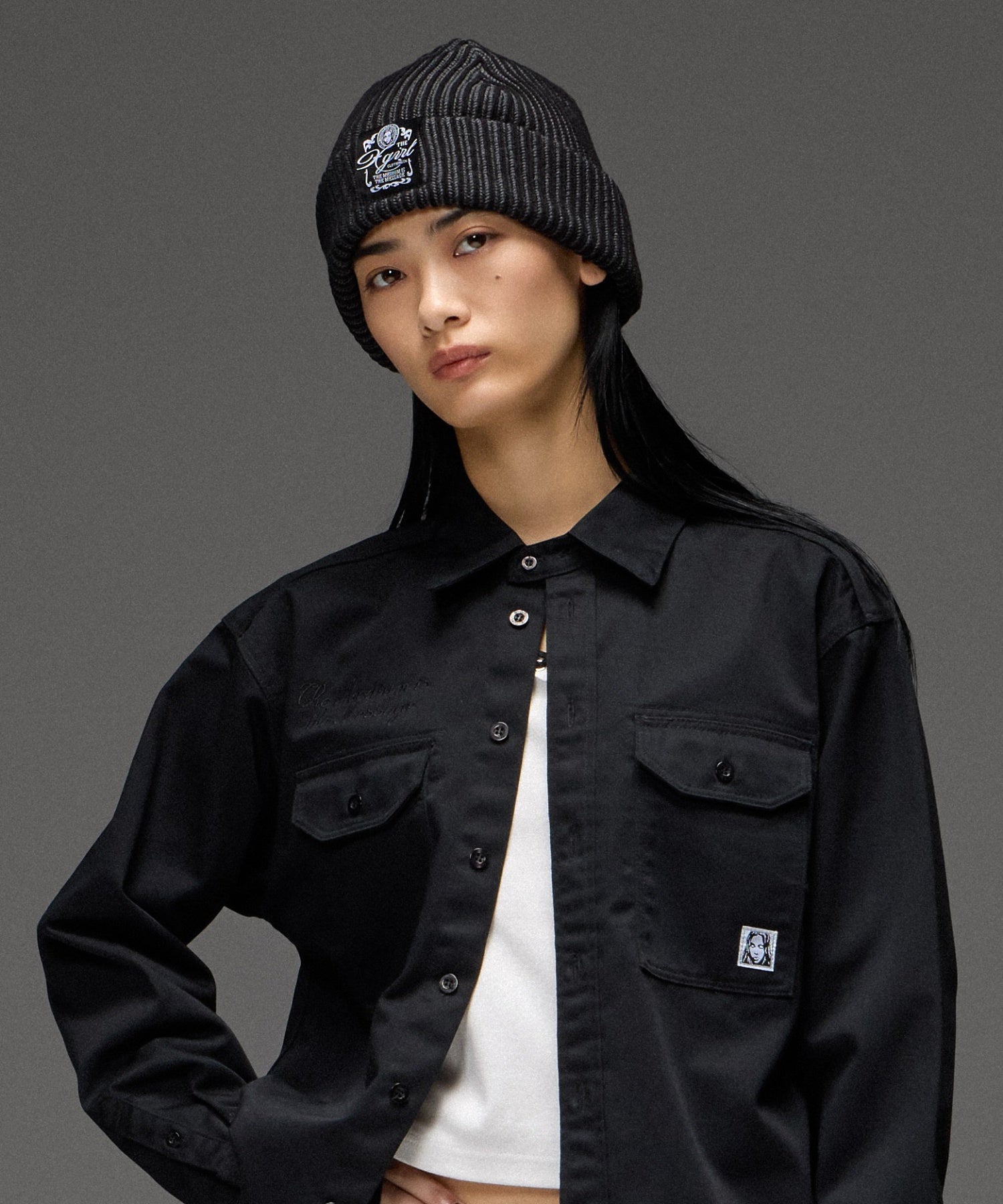BICOLOR RIB CUFF BEANIE