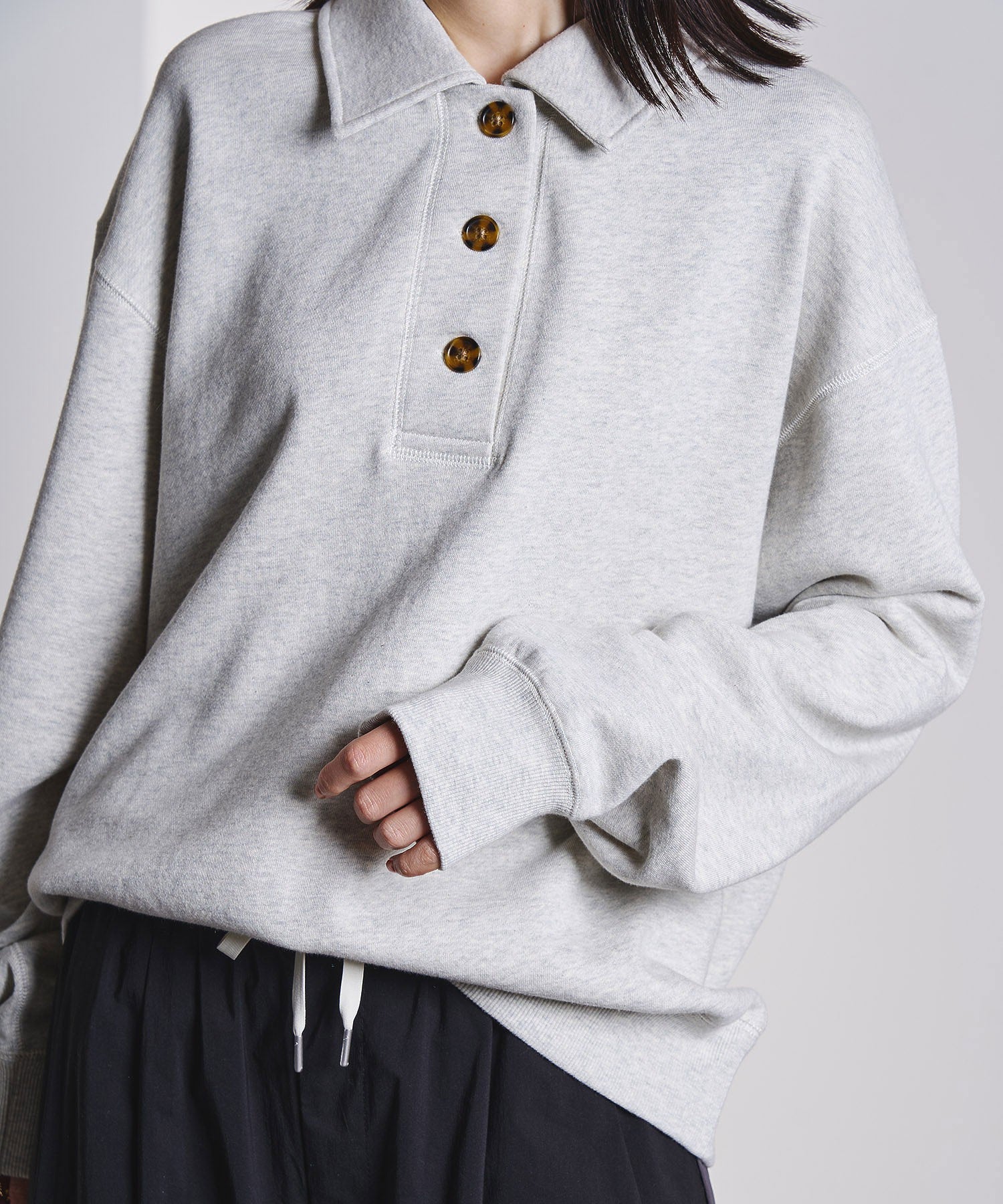 HALF BUTTON PULLOVER