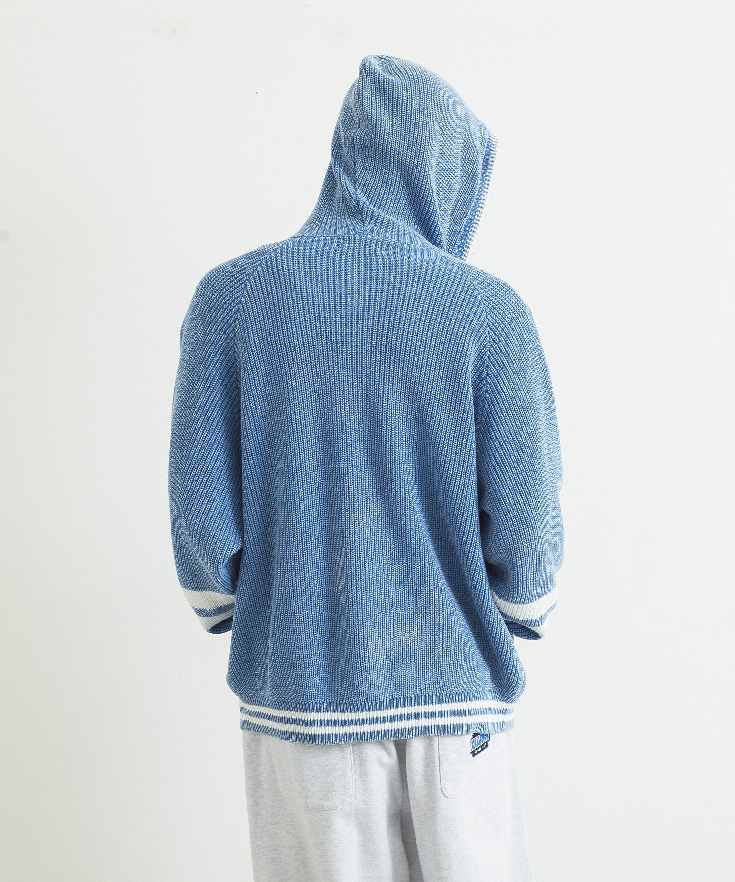 FADED ZIP HOODED SWEATER