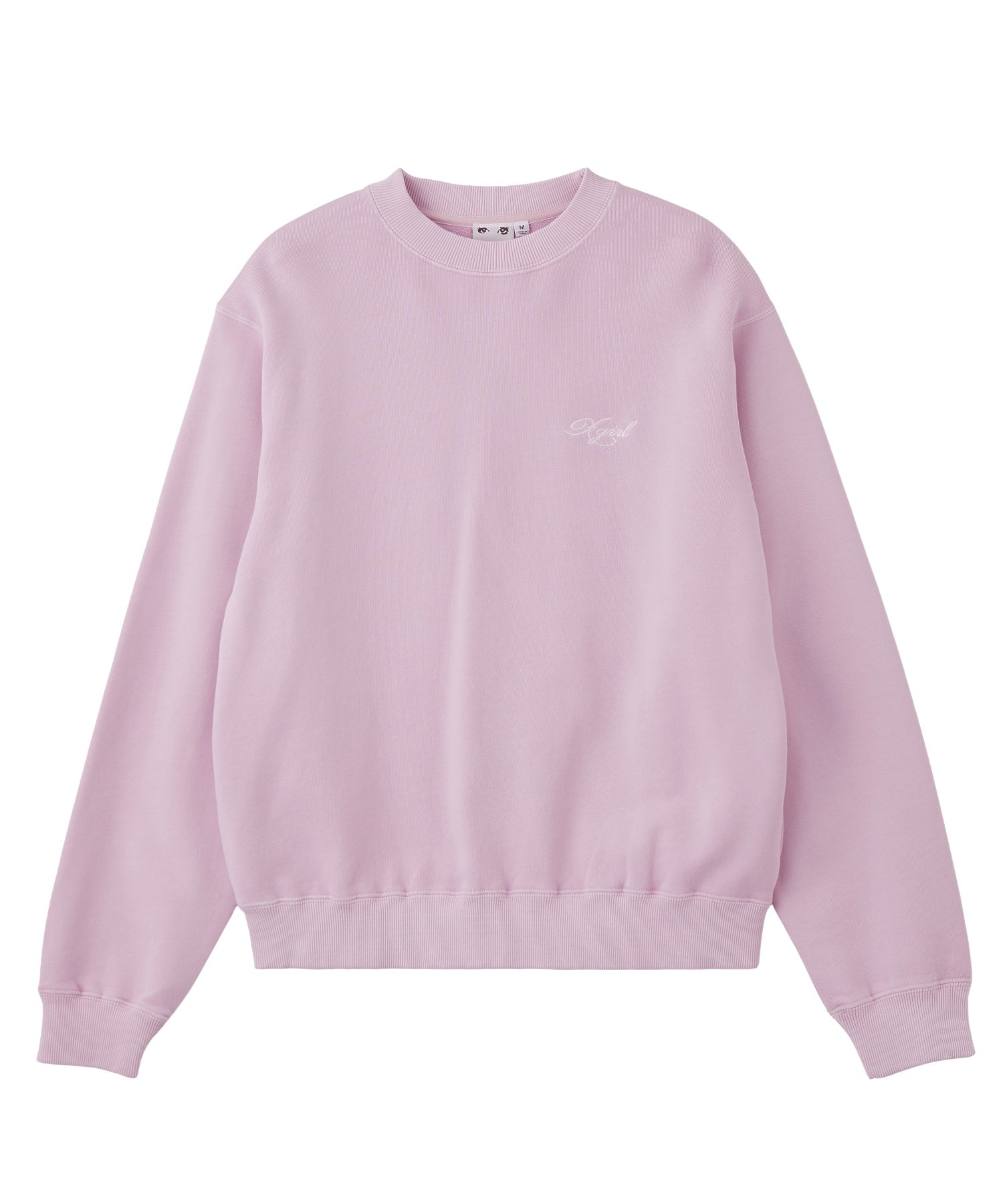 PIGMENT DYED FACE PATCH AND LOGO CREWNECK SWEATSHIRT