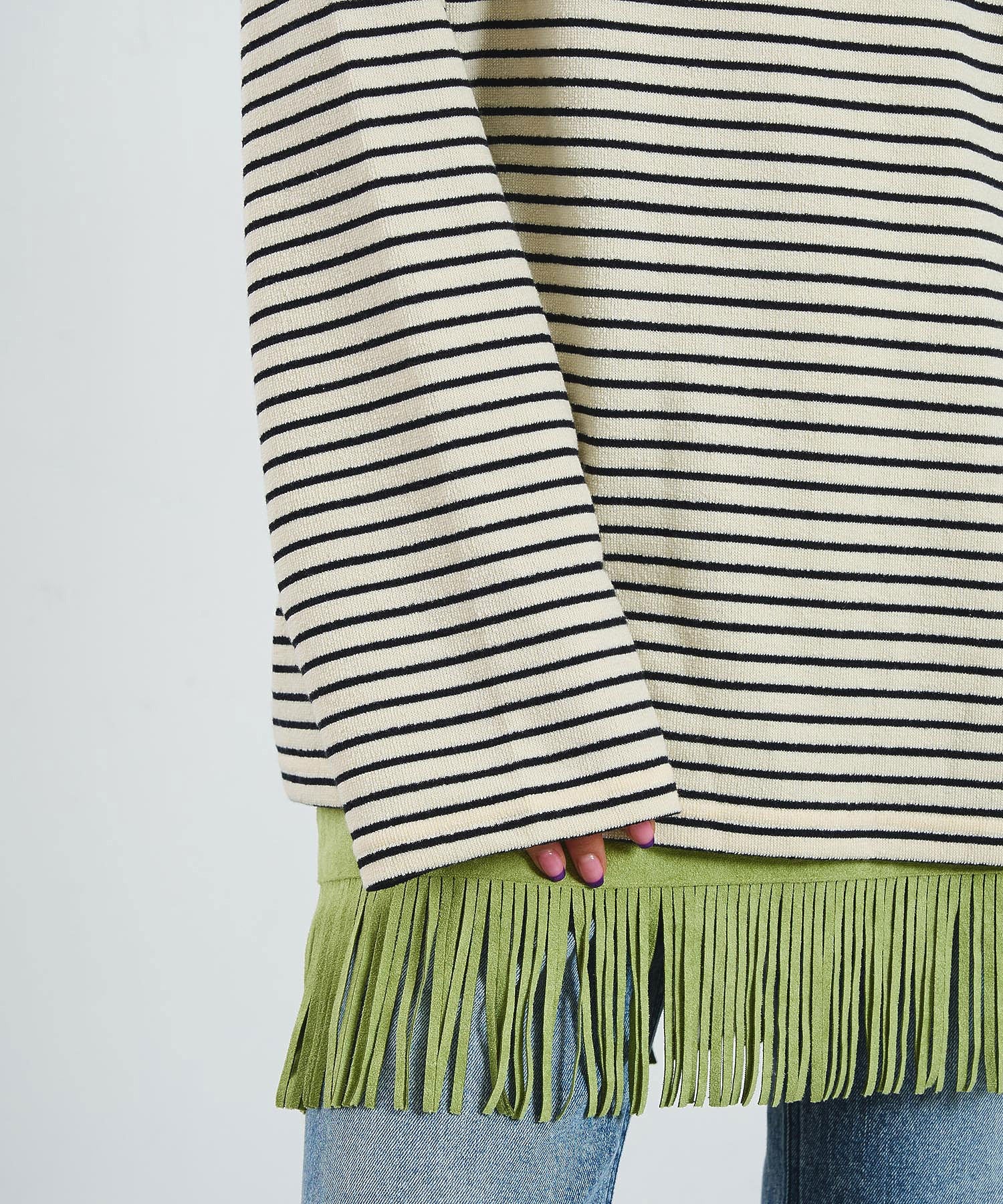 mag.by c/FRILL STRIPE L/S TOP