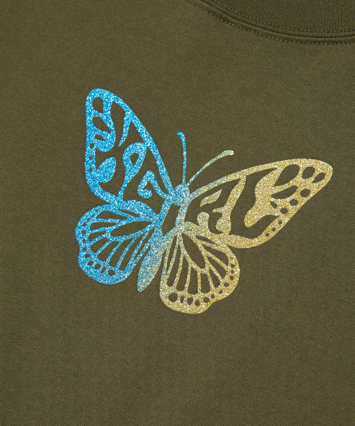GRADIENT GLITTER BUTTERFLY S/S BABY TEE