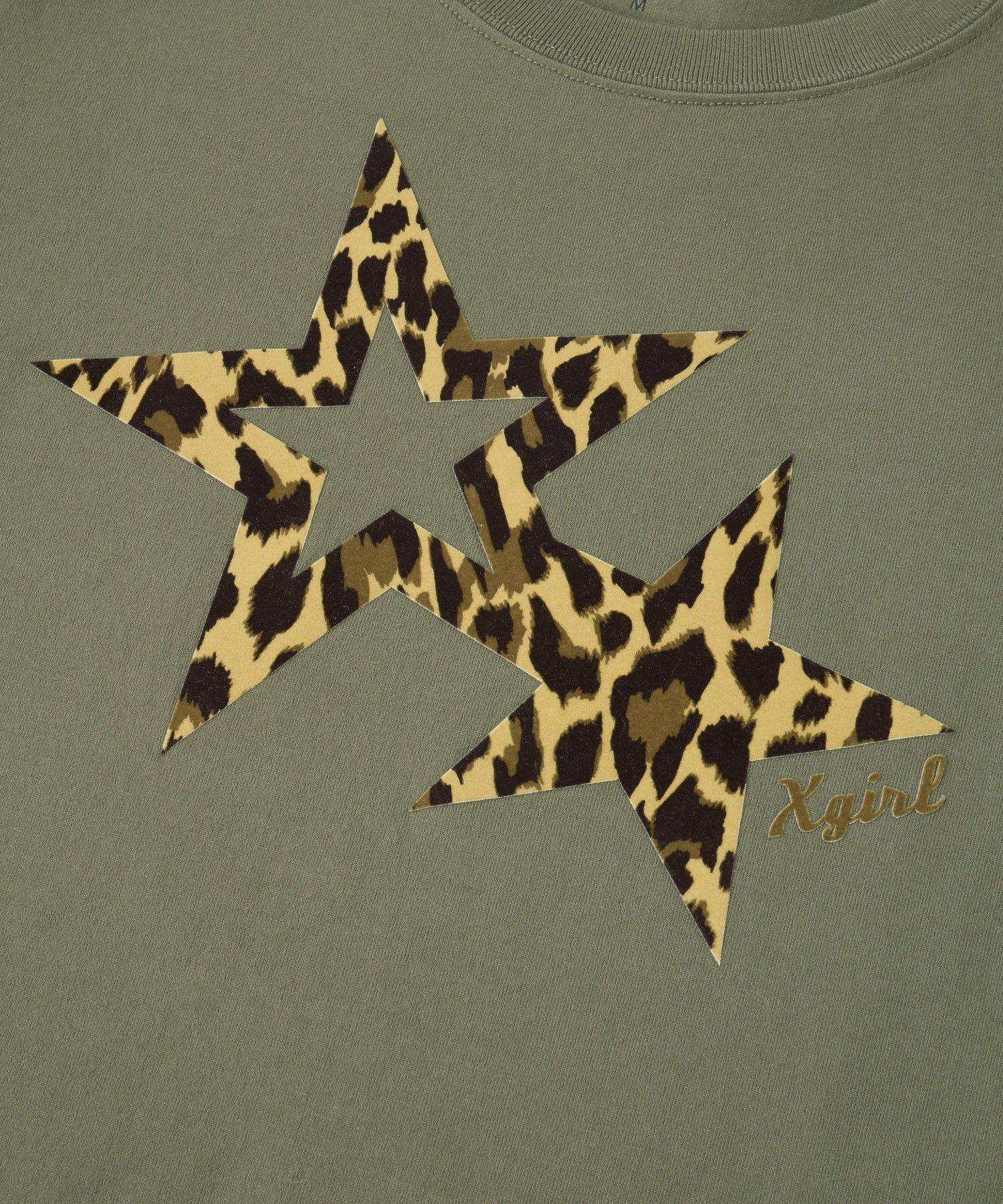 LEOPARD STAR L/S BABY TEE