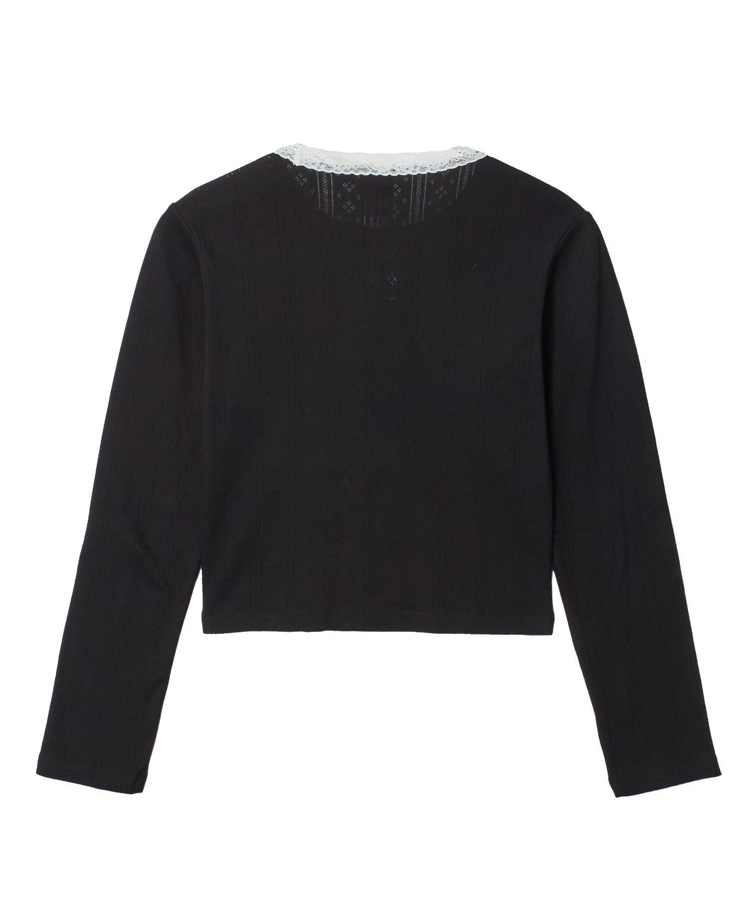 LACE TRIM L/S BABY TOP