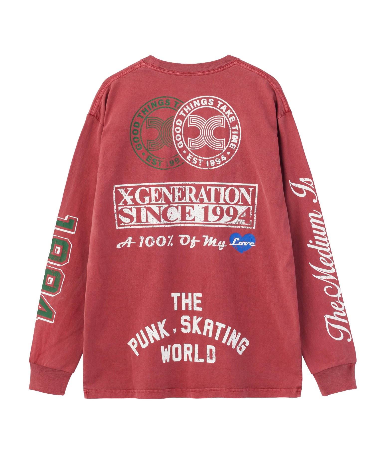 FADED MIX LOGO L/S TEE