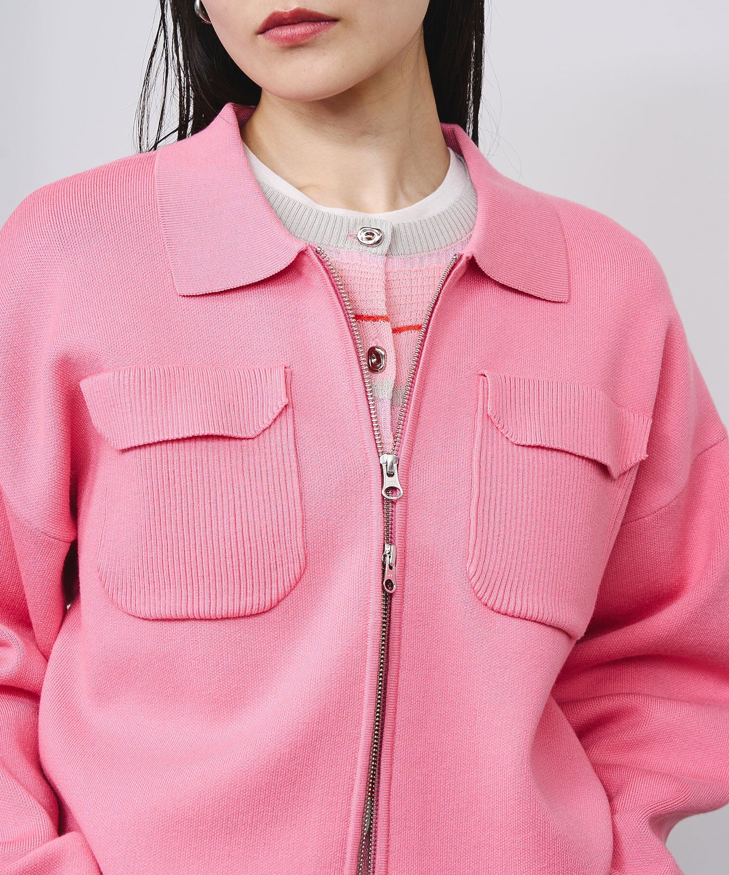 POCKET ZIP CARDIGAN