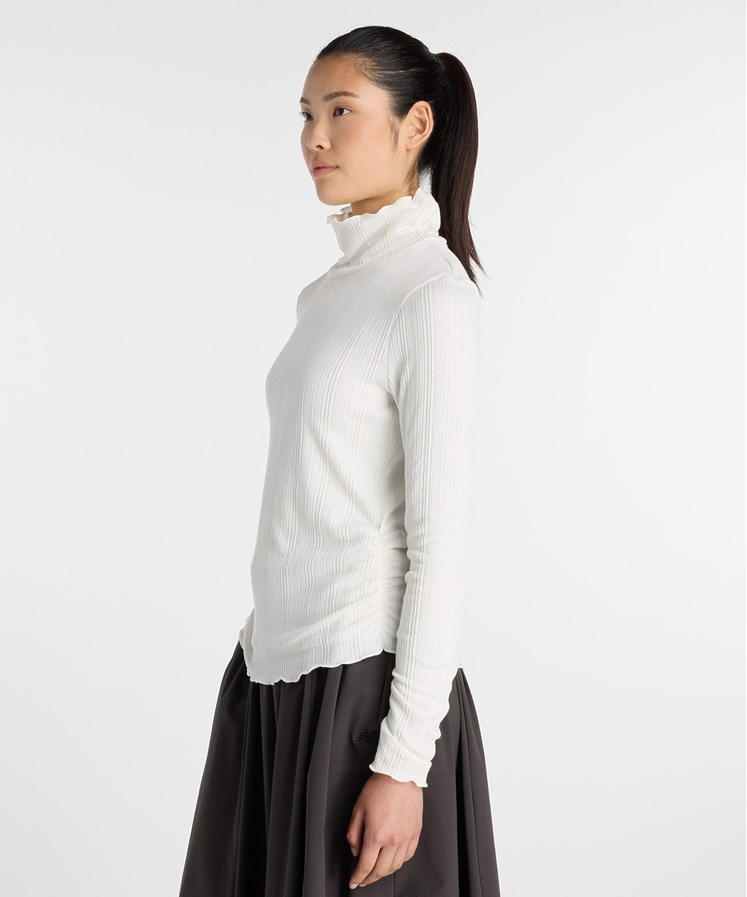 NEW BALANCE/ニューバランス/W NB Grey COLOR BLOCK L/S TOP WT61O1JA