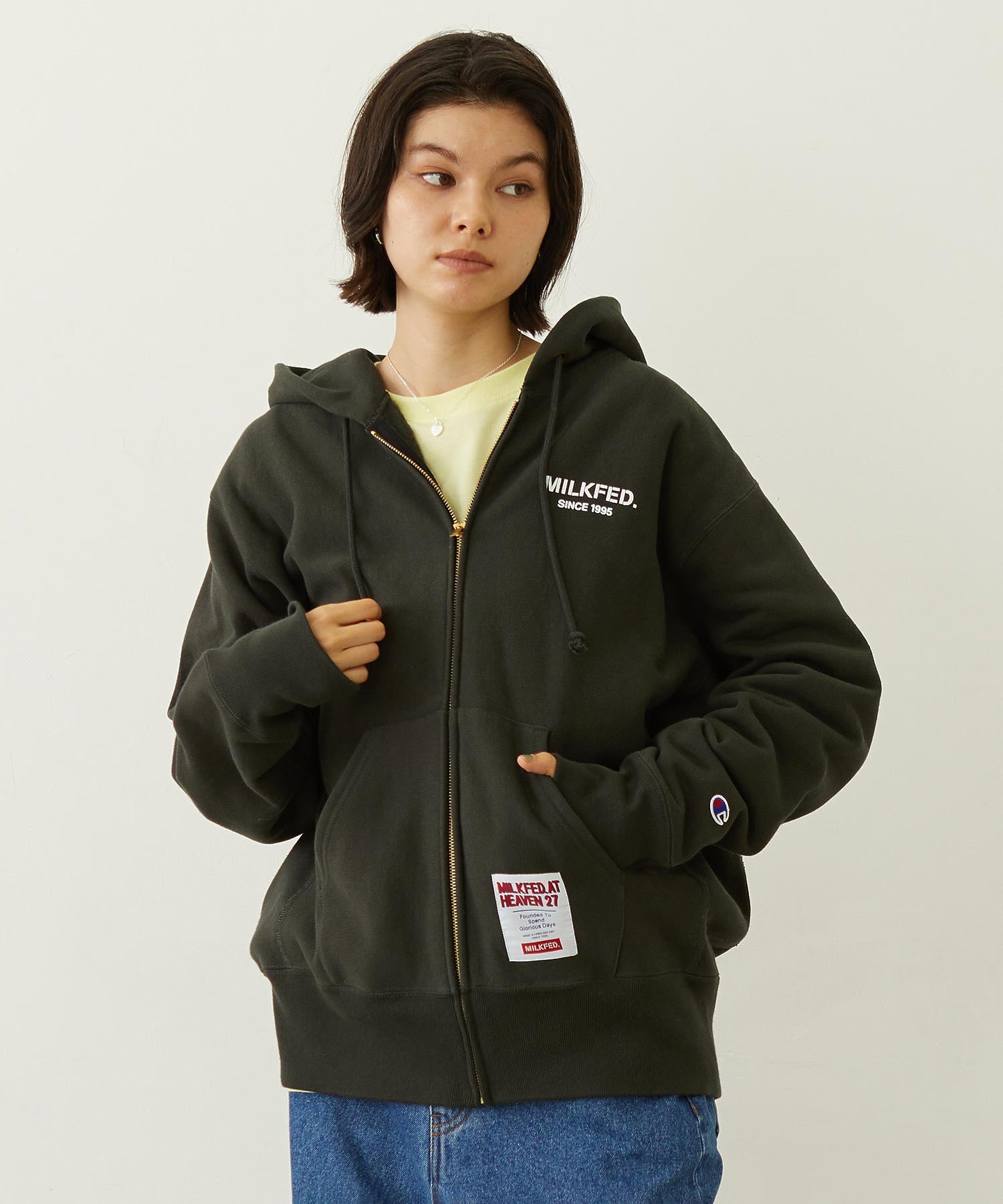 MILKFED. × CHAMPION SWEAT ZIP HOODIE