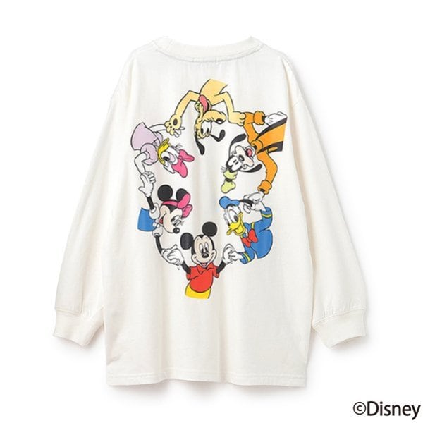 【DISNEY】ミッキー&フレンズ / バックプリント長袖Tシャツ