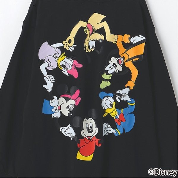 【DISNEY】ミッキー&フレンズ / バックプリント長袖Tシャツ