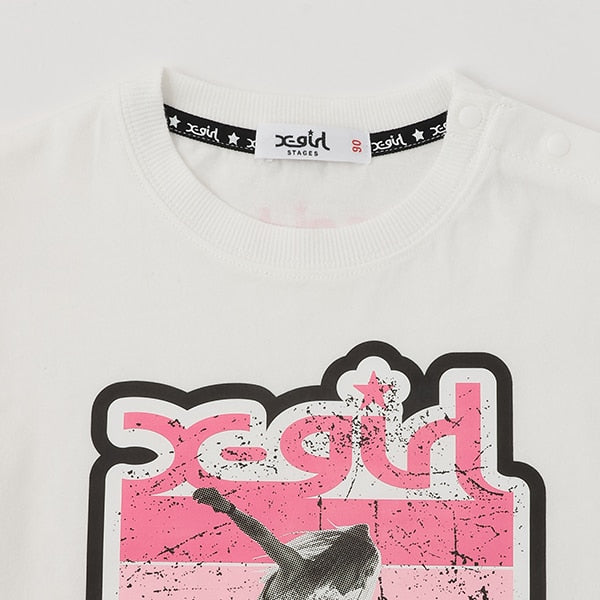 スケボーガール転写プリント半袖Tシャツ