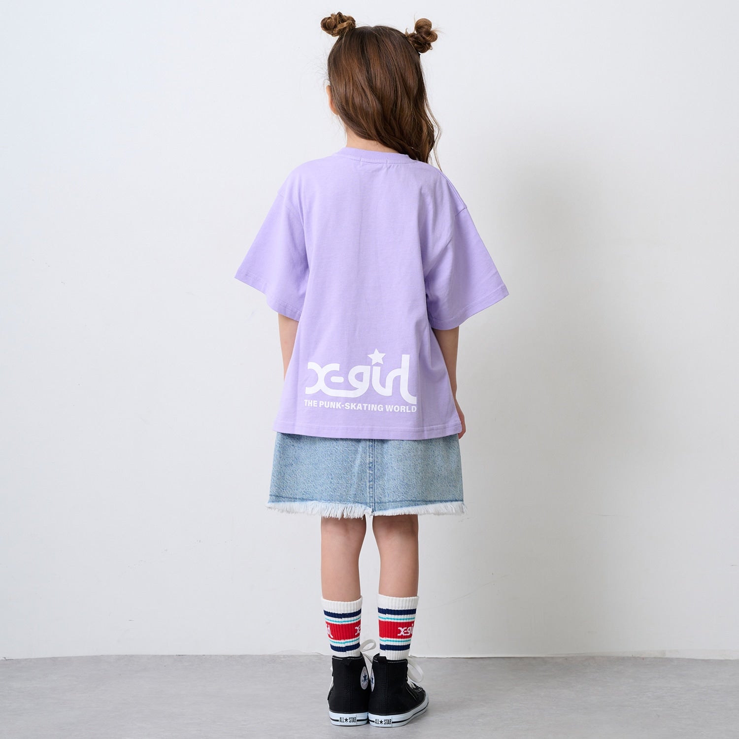 クラッシュ加工カットオフスカート