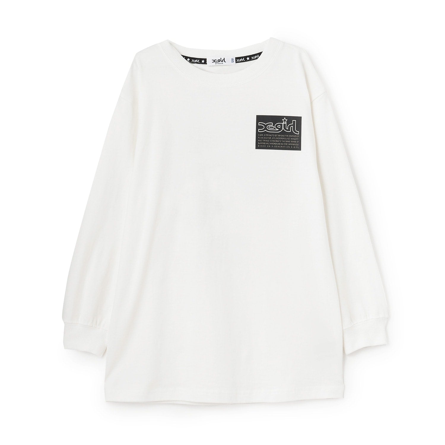 ガールバックプリント長袖Tシャツ