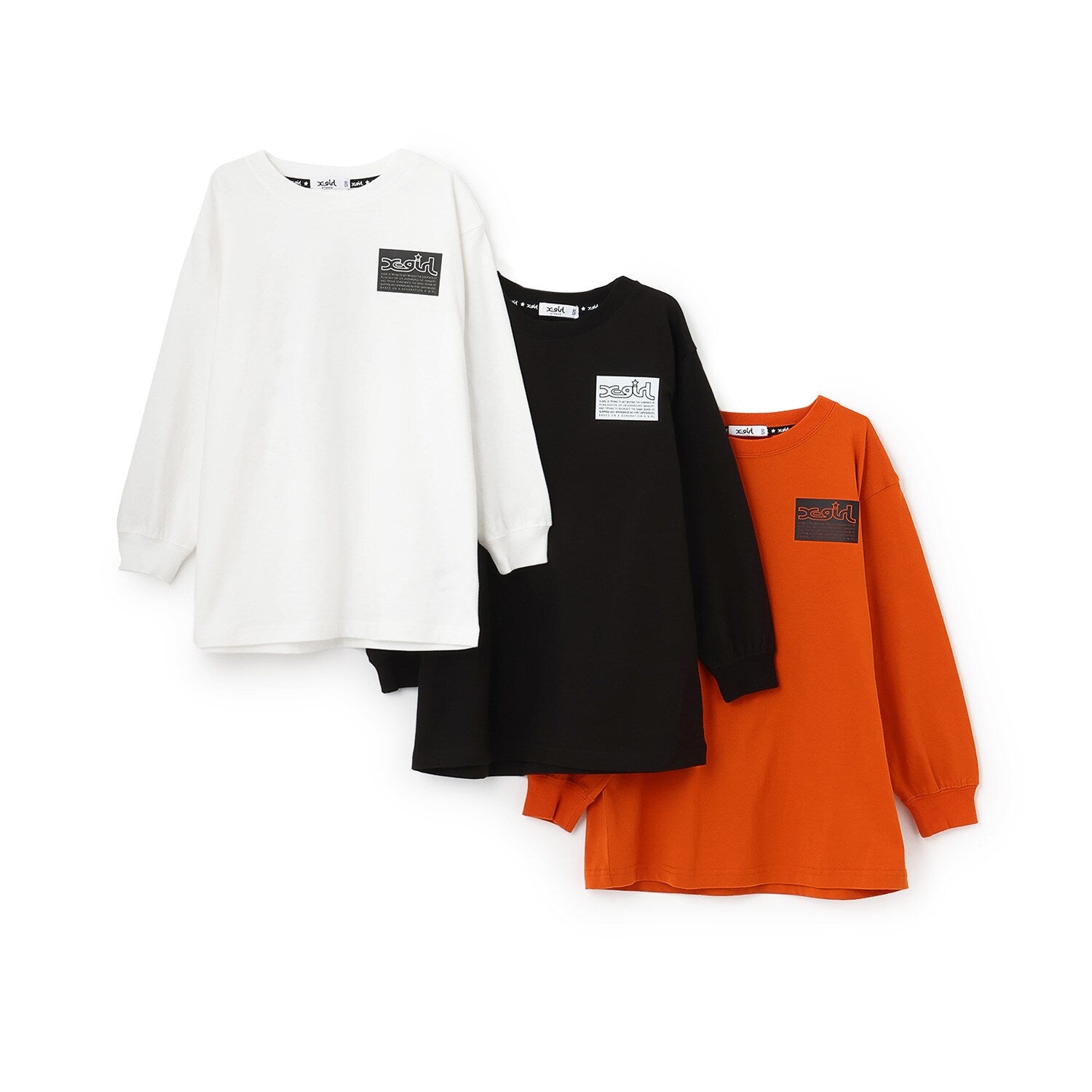 ガールバックプリント長袖Tシャツ
