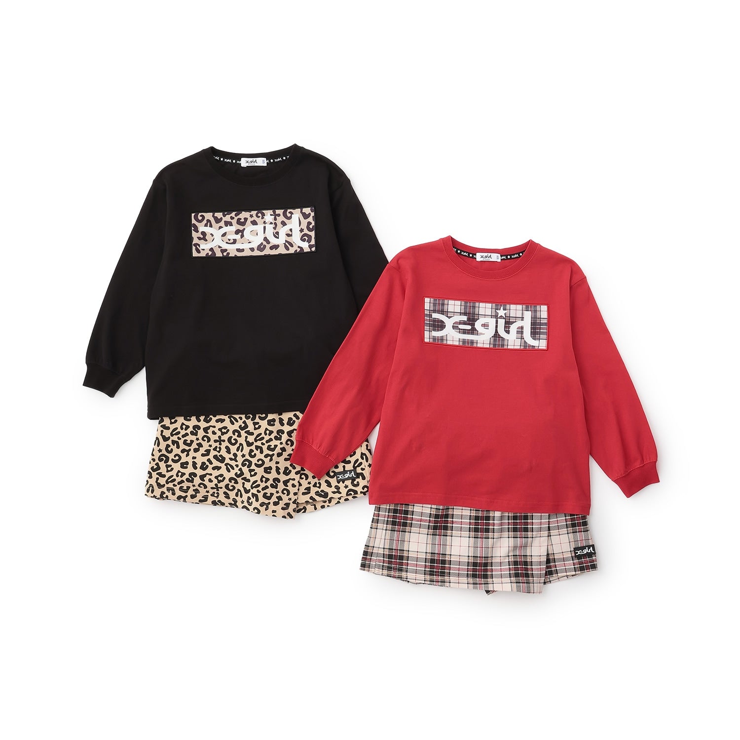 フロッキーBOXロゴ長袖Tシャツ&スカショーパンセット
