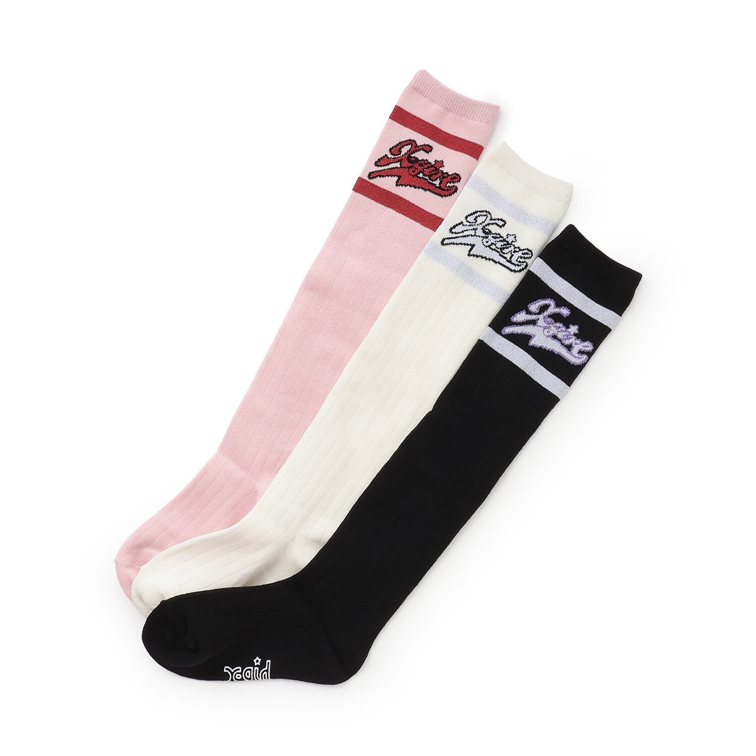 ラメラインニーハイソックス