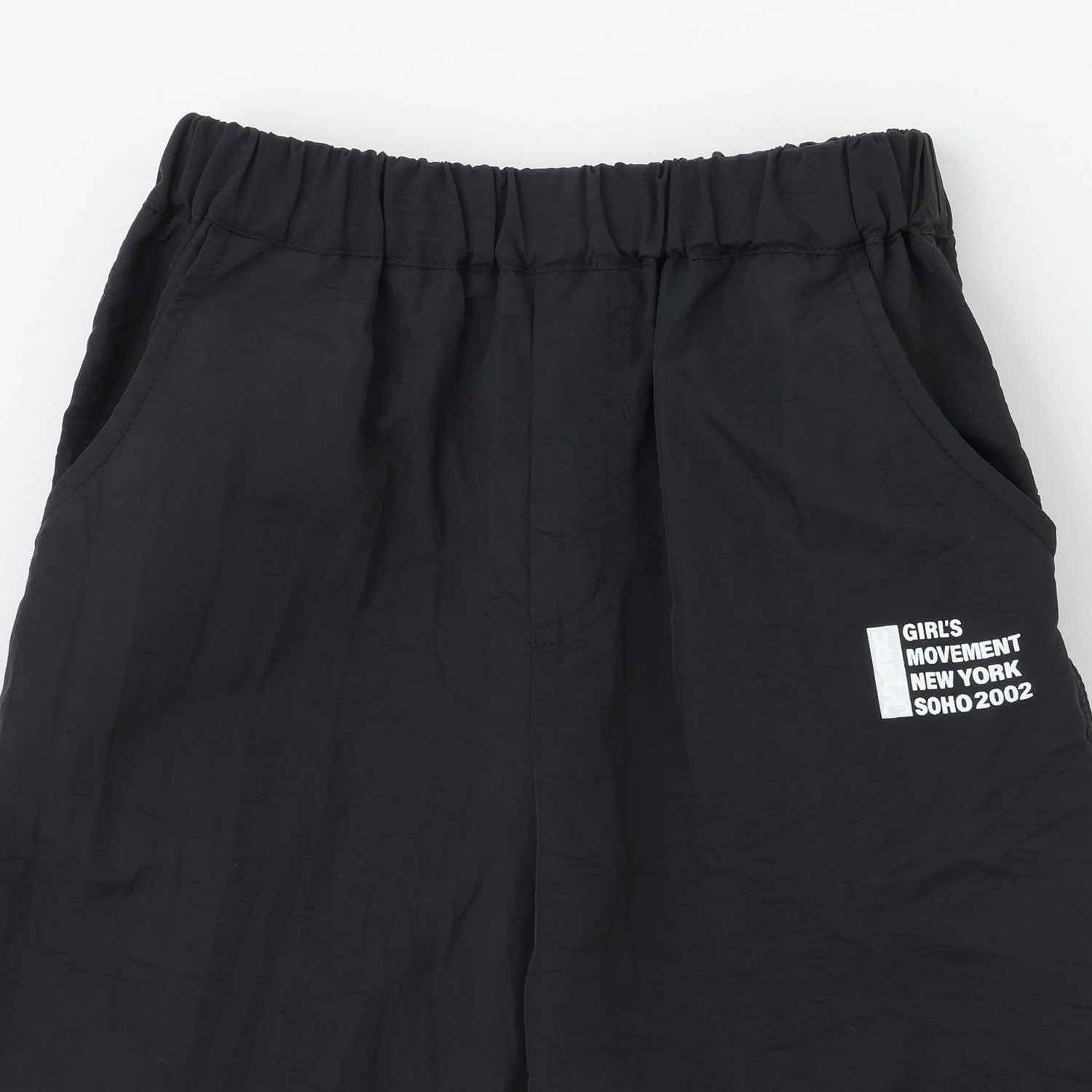 サイドジップ開き配色パンツ