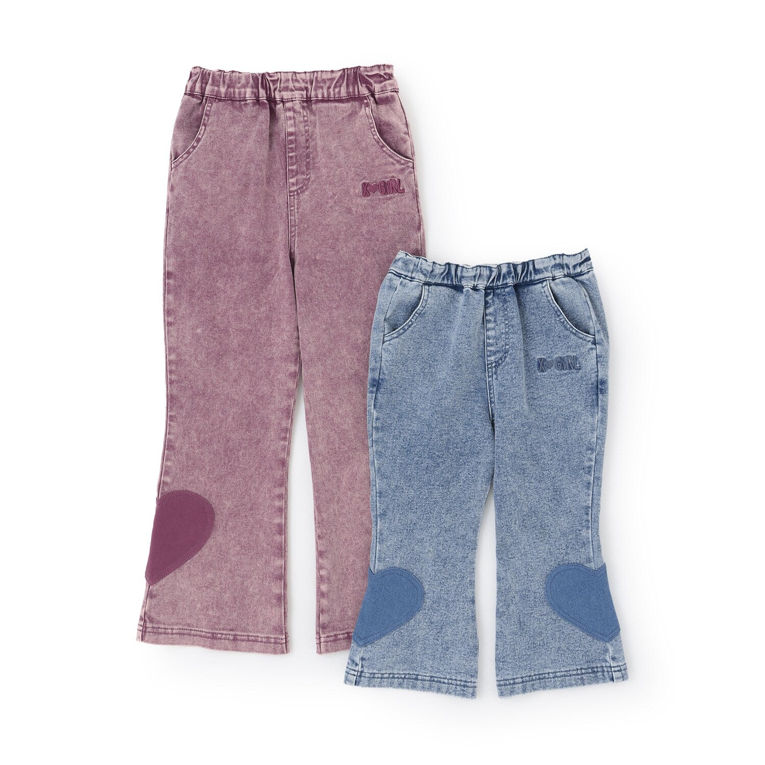 サイドハートモチーフフレアパンツ