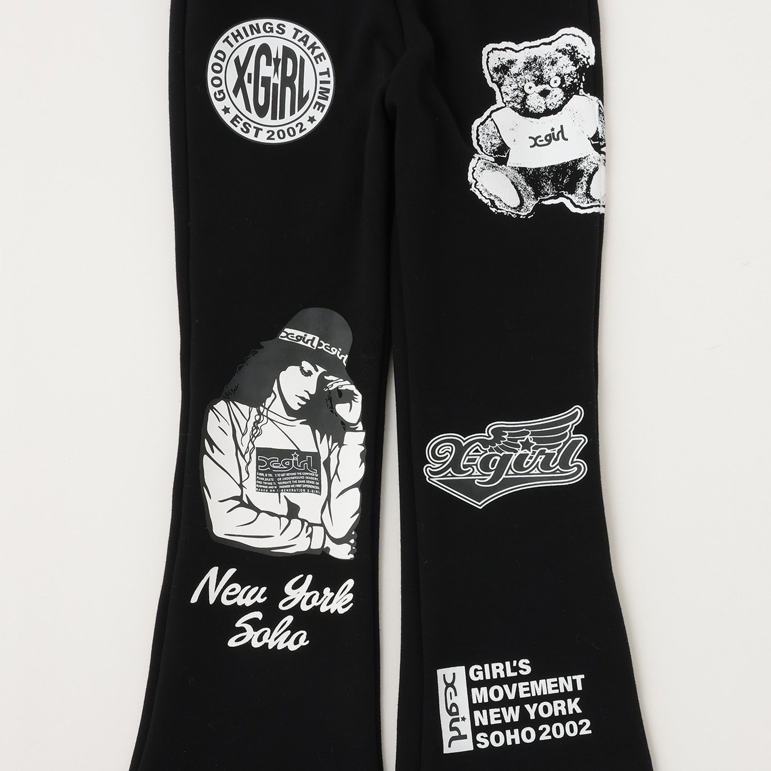 MIXモチーフ起毛フレアレギンス