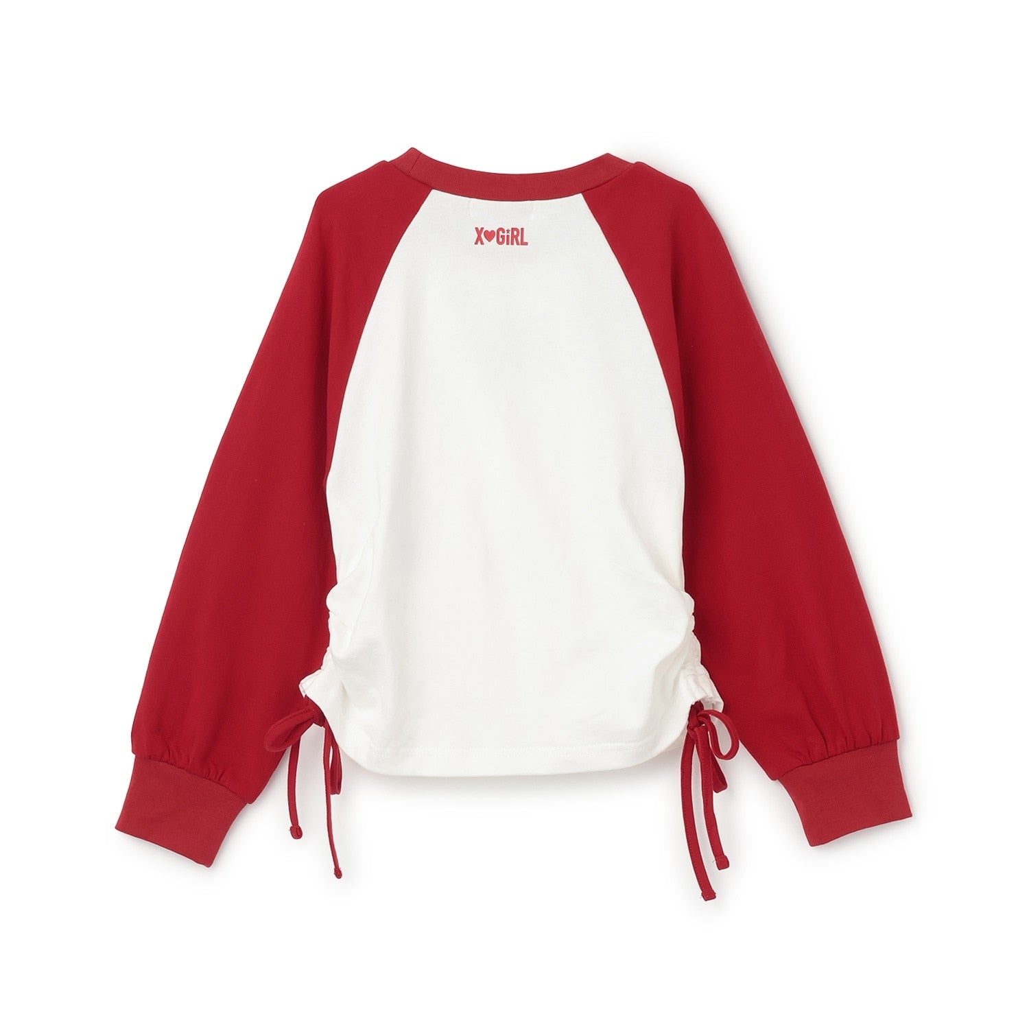 スタッズ& ラインストーンロゴラグラン長袖Tシャツ