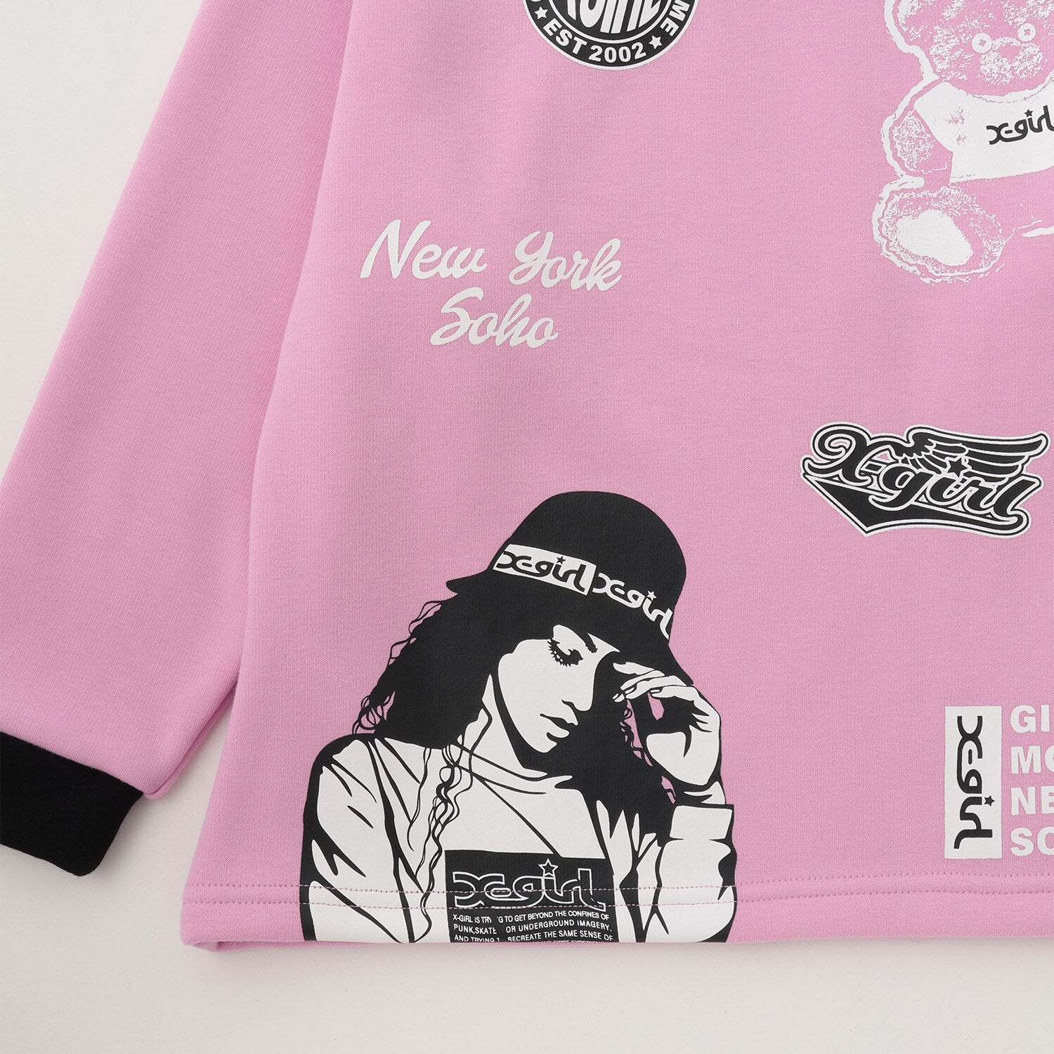 MIX モチーフ起毛長袖トップス