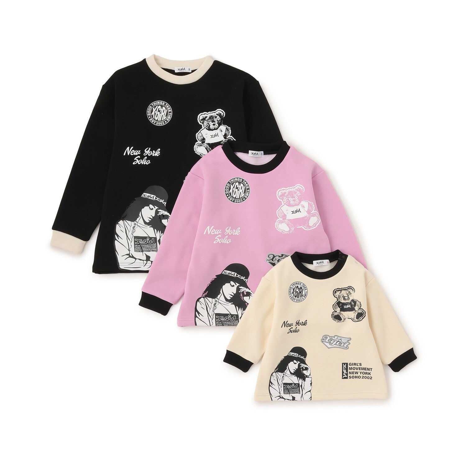 MIX モチーフ起毛長袖トップス