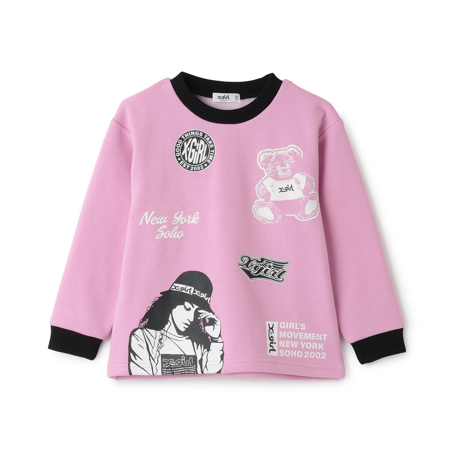 MIX モチーフ起毛長袖トップス