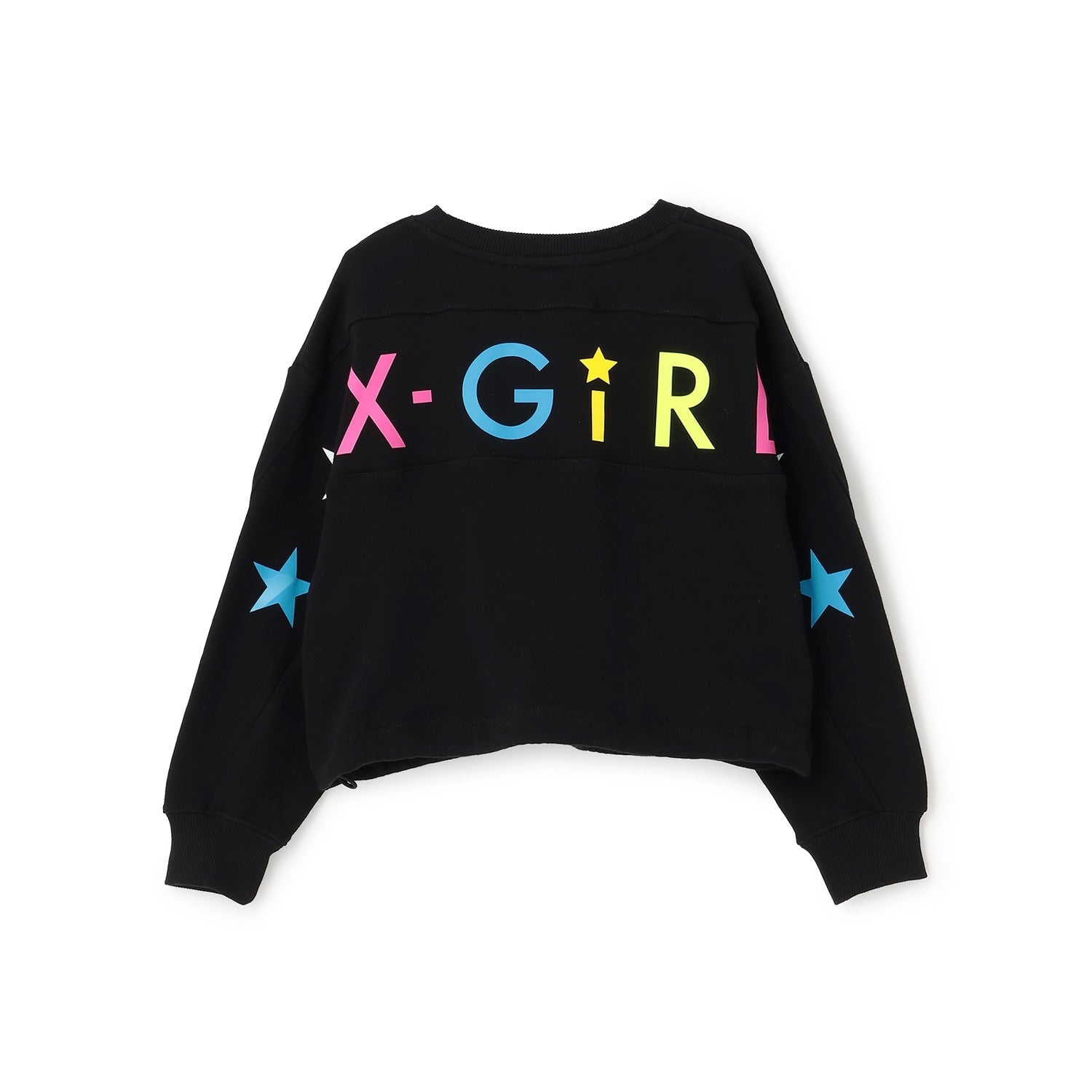 カラフルバックロゴプリント 切替トレーナー