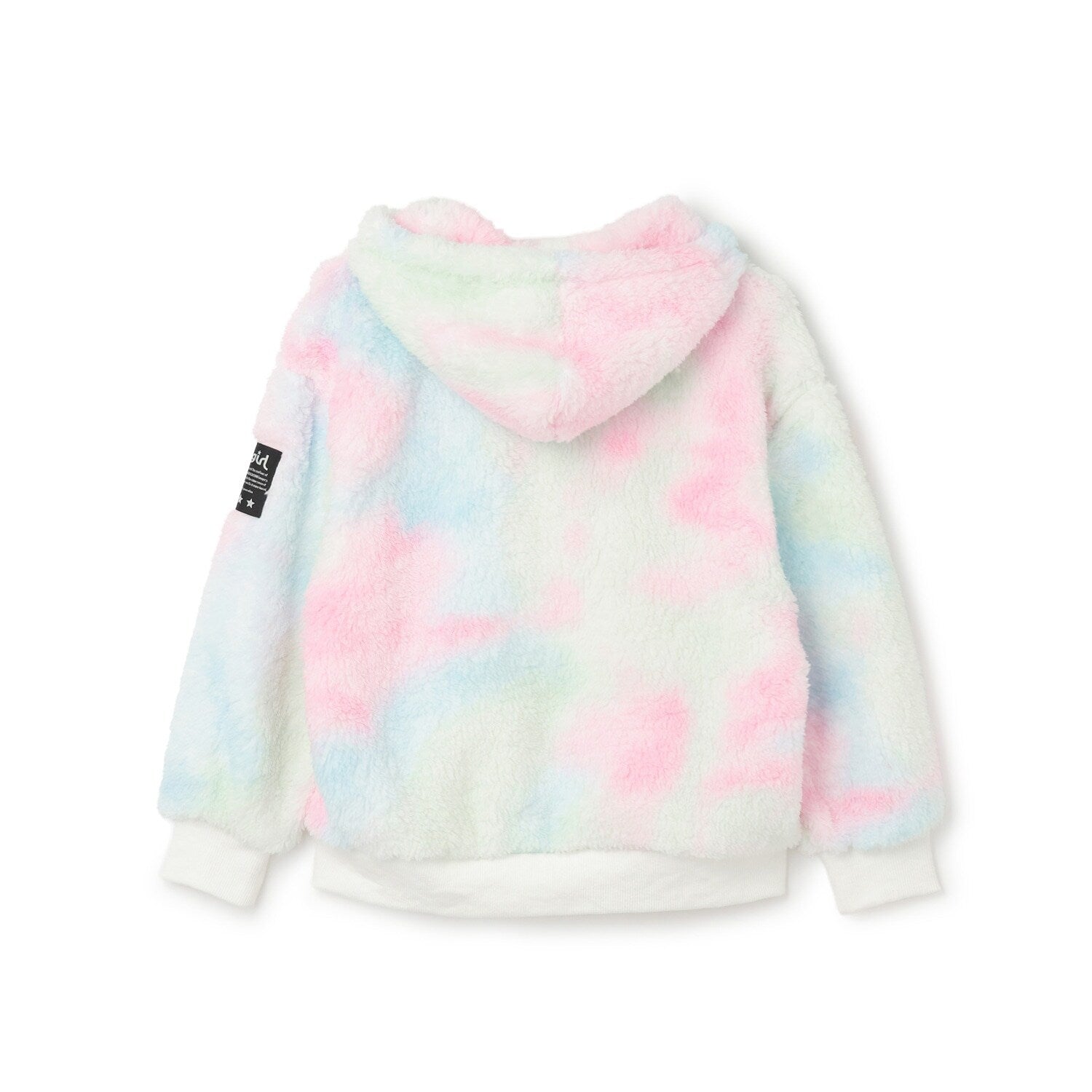 ロゴアップリケ刺しゅうフラッフィージップパーカー